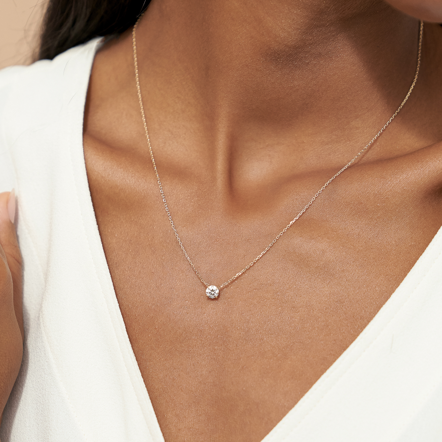 Solitaire Lab-Grown Diamond Necklace | VRAI