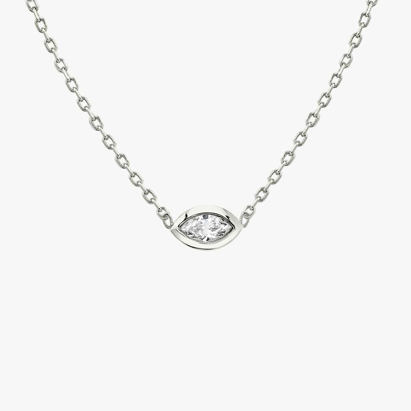 Closeup image of Diamond Bezel Necklace