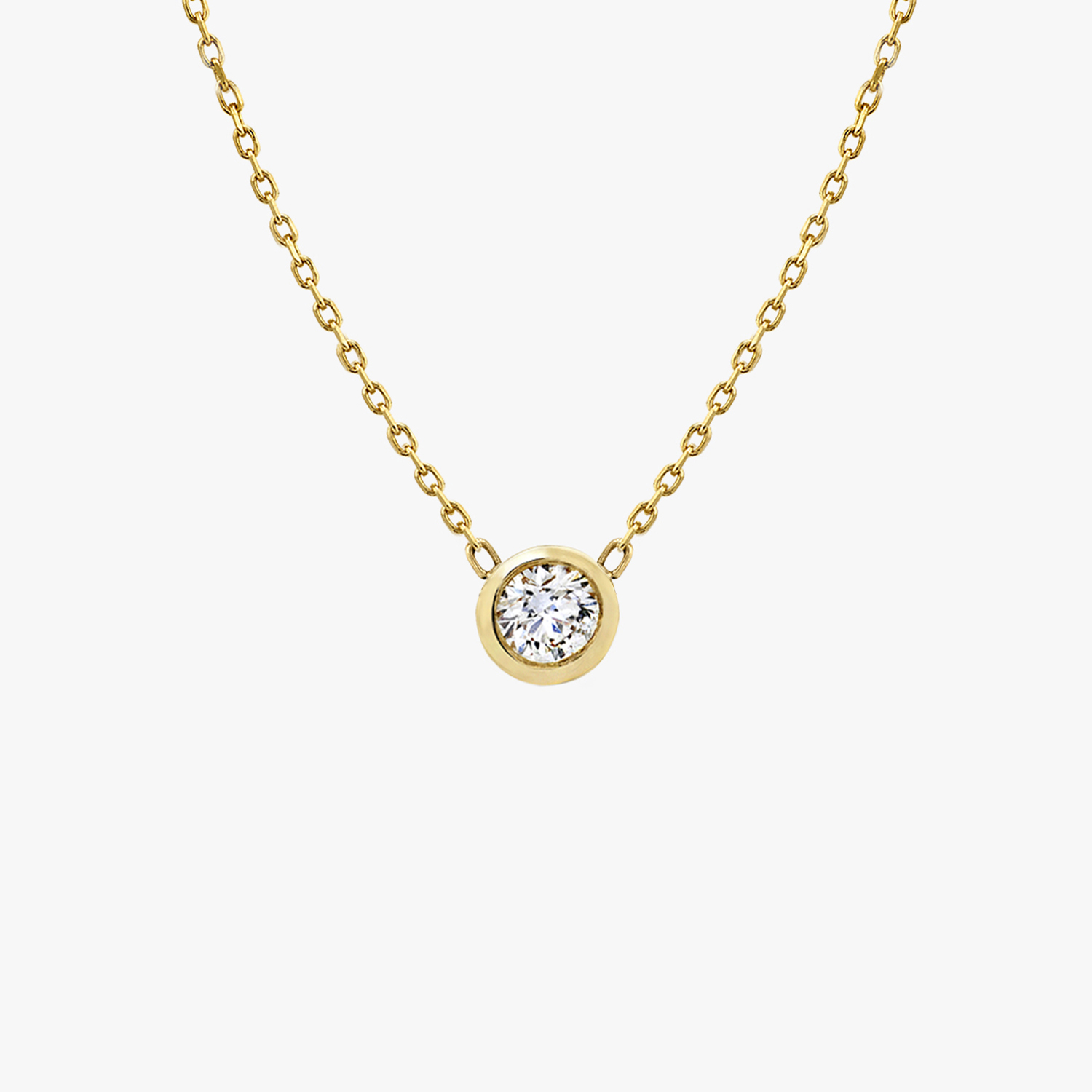 BEZEL SET DIAMOND NECKLACE - 9987HSJFGNKWG