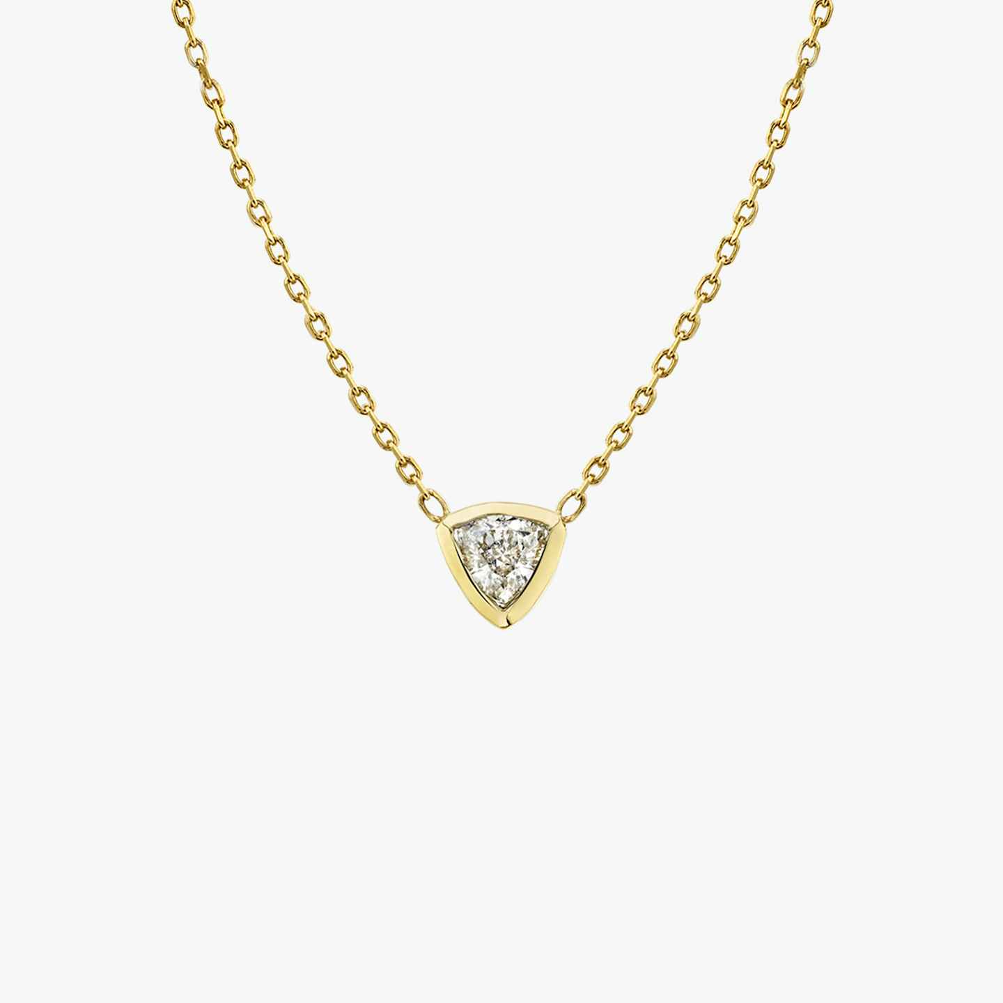 Diamond Bezel Necklace Closeup image of Diamond Bezel Necklace