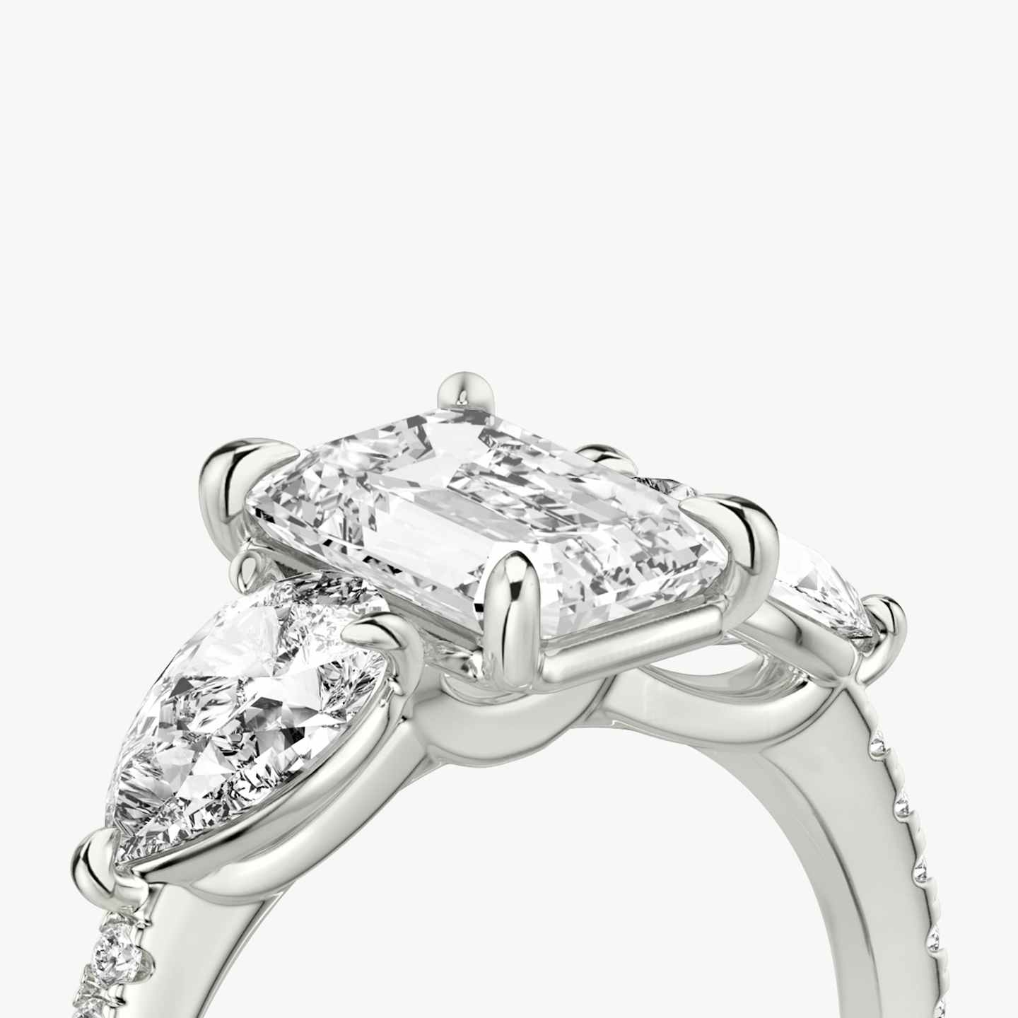 Three Stone Engagement Ring Closeup image of Three Stone Engagement Ring