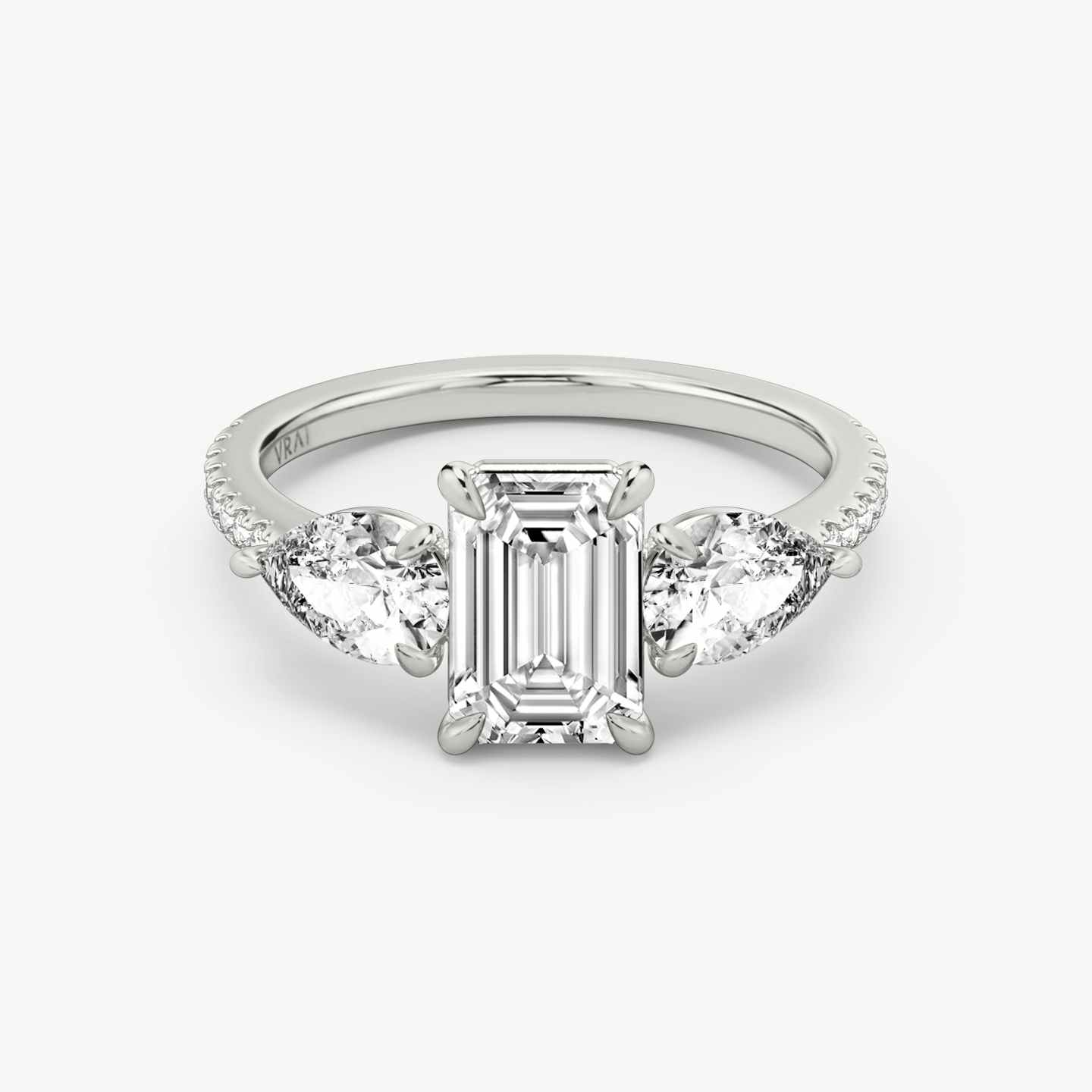 Three Stone Engagement Ring Closeup image of Three Stone Engagement Ring