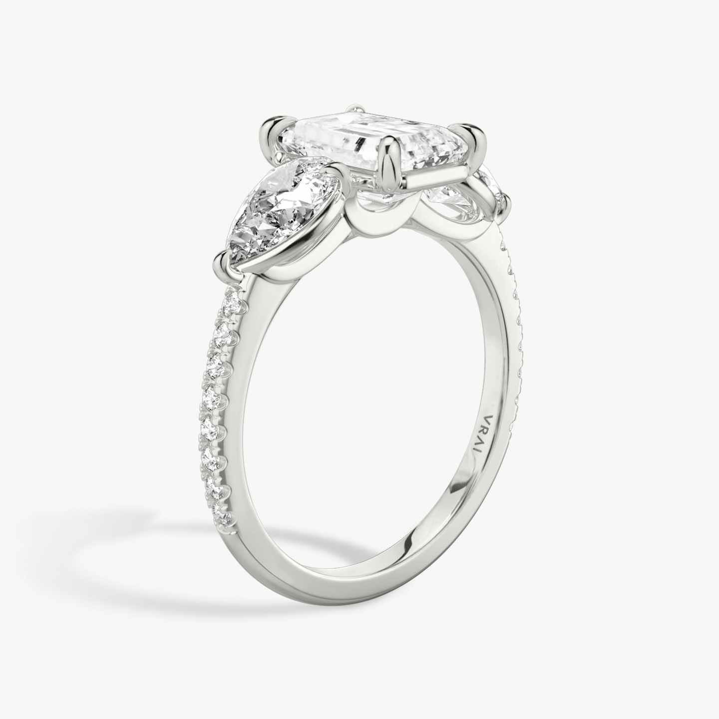 Three Stone Engagement Ring Closeup image of Three Stone Engagement Ring
