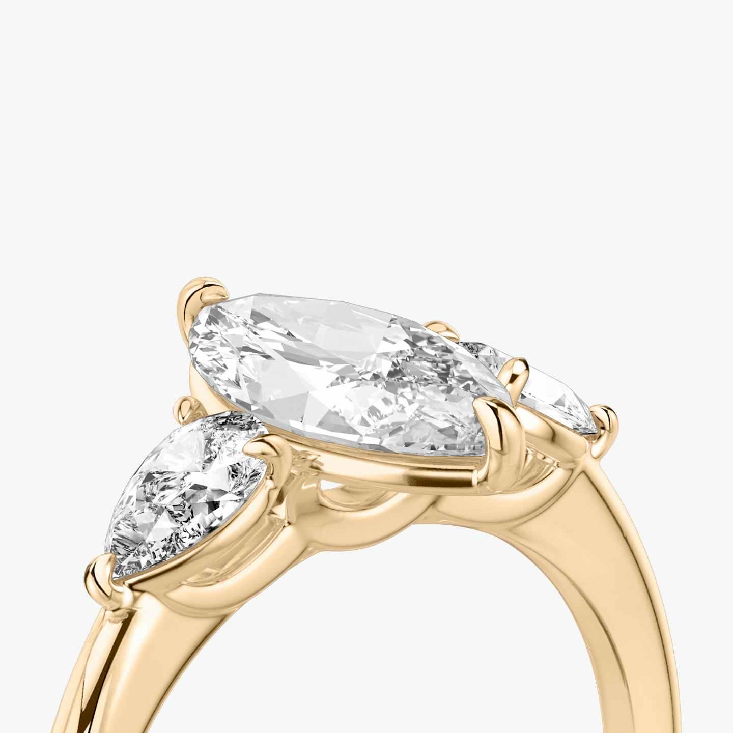 Three Stone Engagement Ring Closeup image of Three Stone Engagement Ring