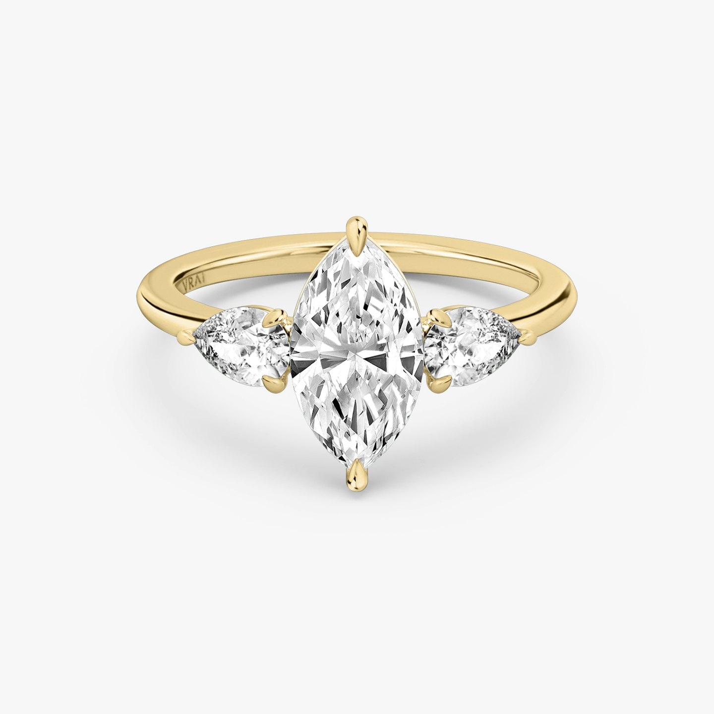 Three Stone Engagement Ring Closeup image of Three Stone Engagement Ring
