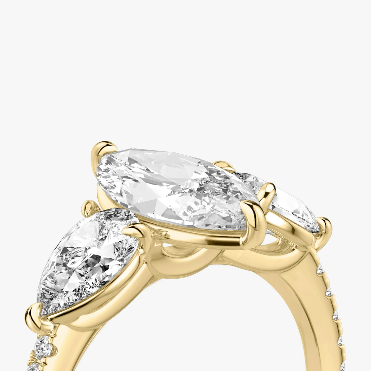 Three Stone Engagement Ring Closeup image of Three Stone Engagement Ring