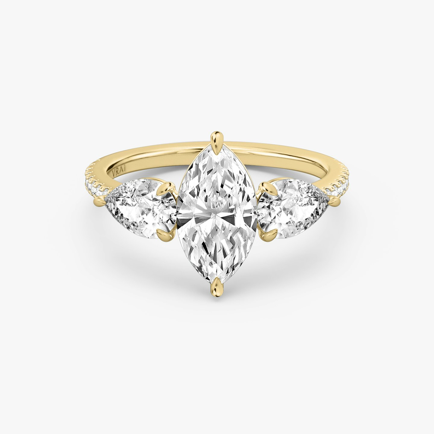 Three Stone Engagement Ring Closeup image of Three Stone Engagement Ring