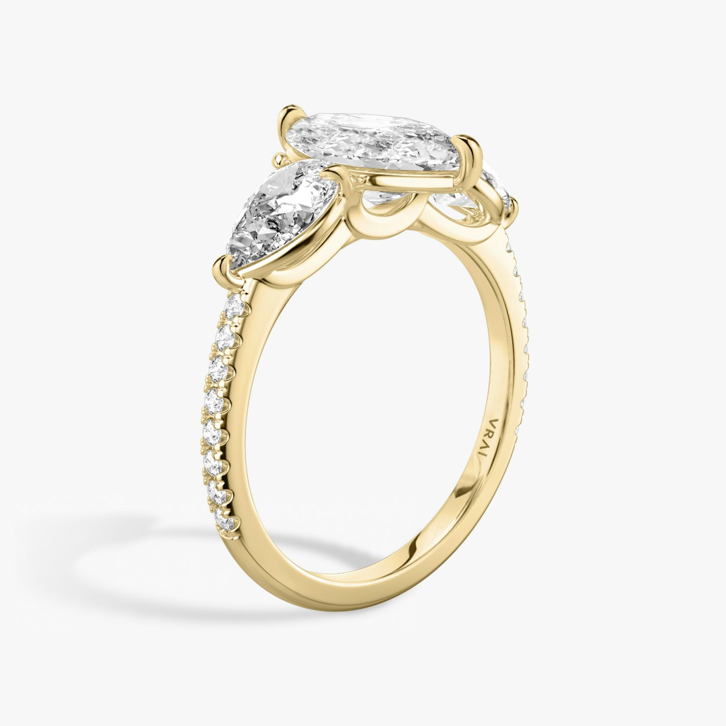 Three Stone Engagement Ring Closeup image of Three Stone Engagement Ring