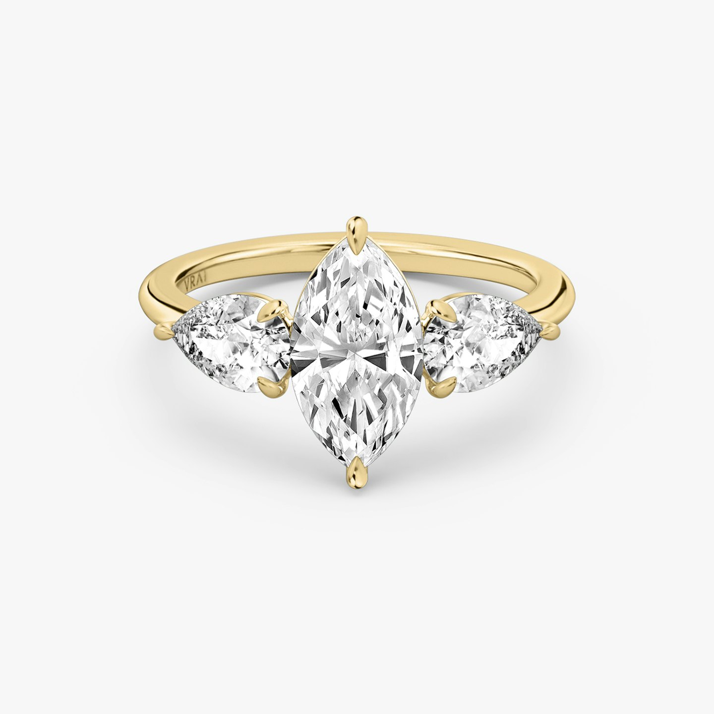 Three Stone Engagement Ring Closeup image of Three Stone Engagement Ring