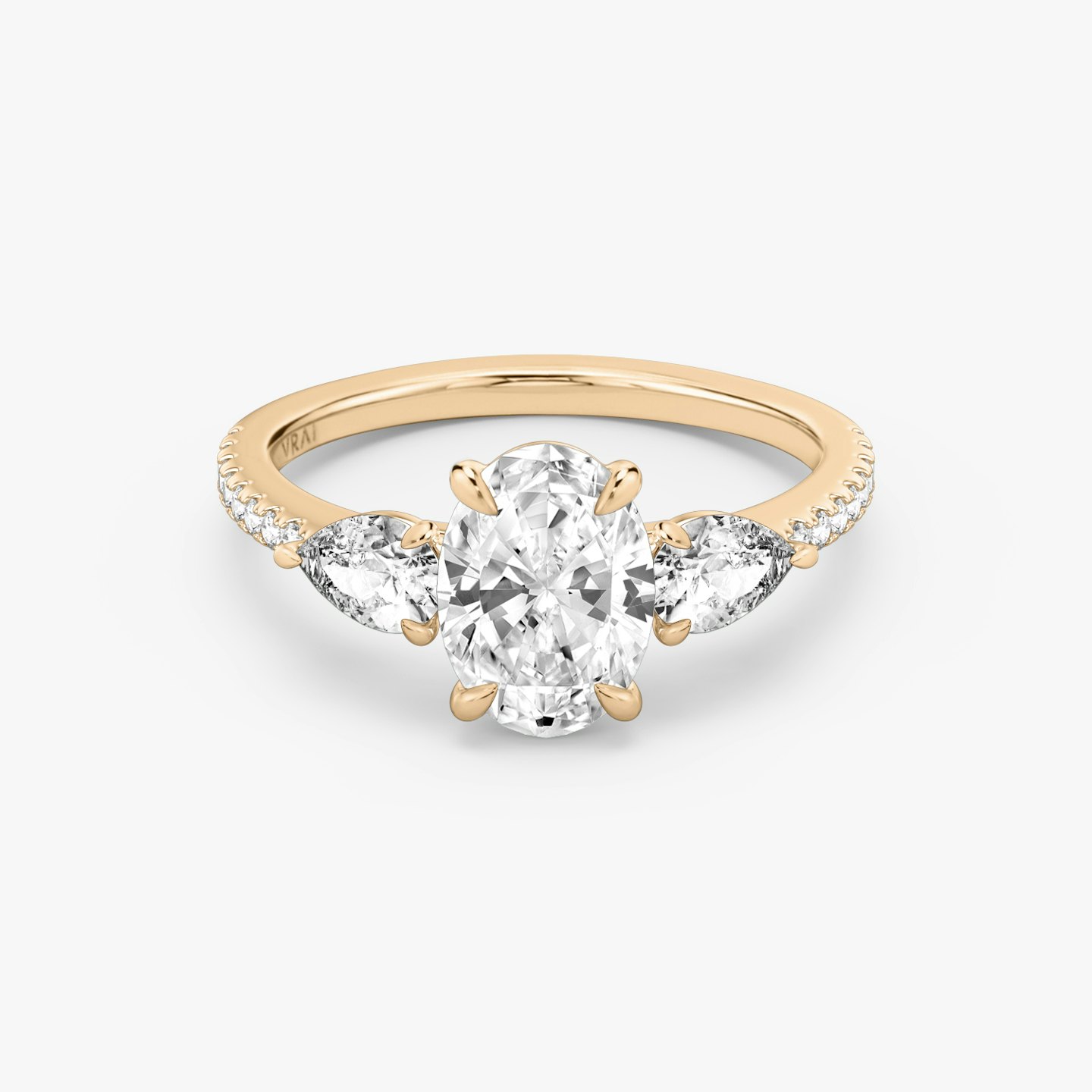 Three Stone Engagement Ring Closeup image of Three Stone Engagement Ring