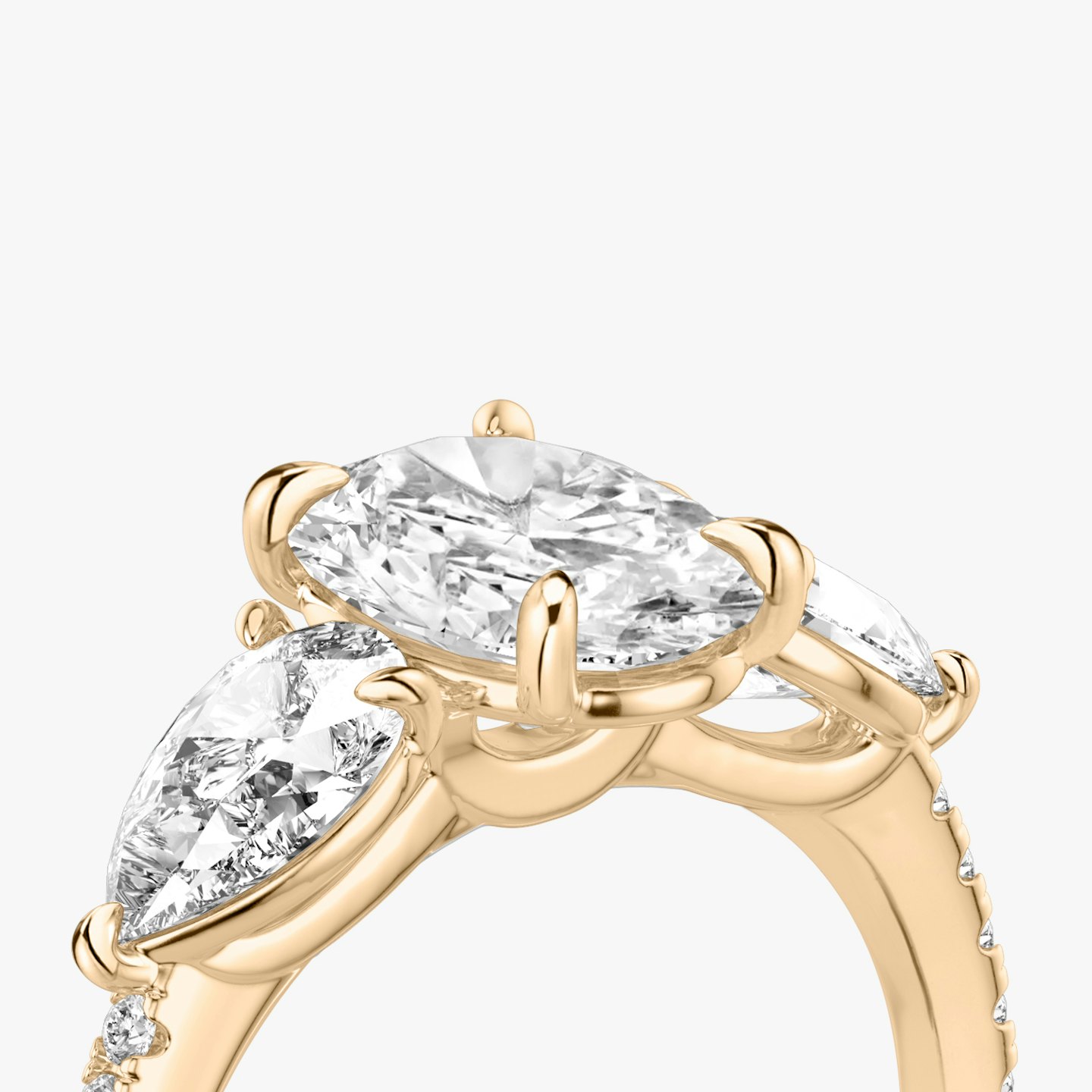 Three Stone Engagement Ring Closeup image of Three Stone Engagement Ring