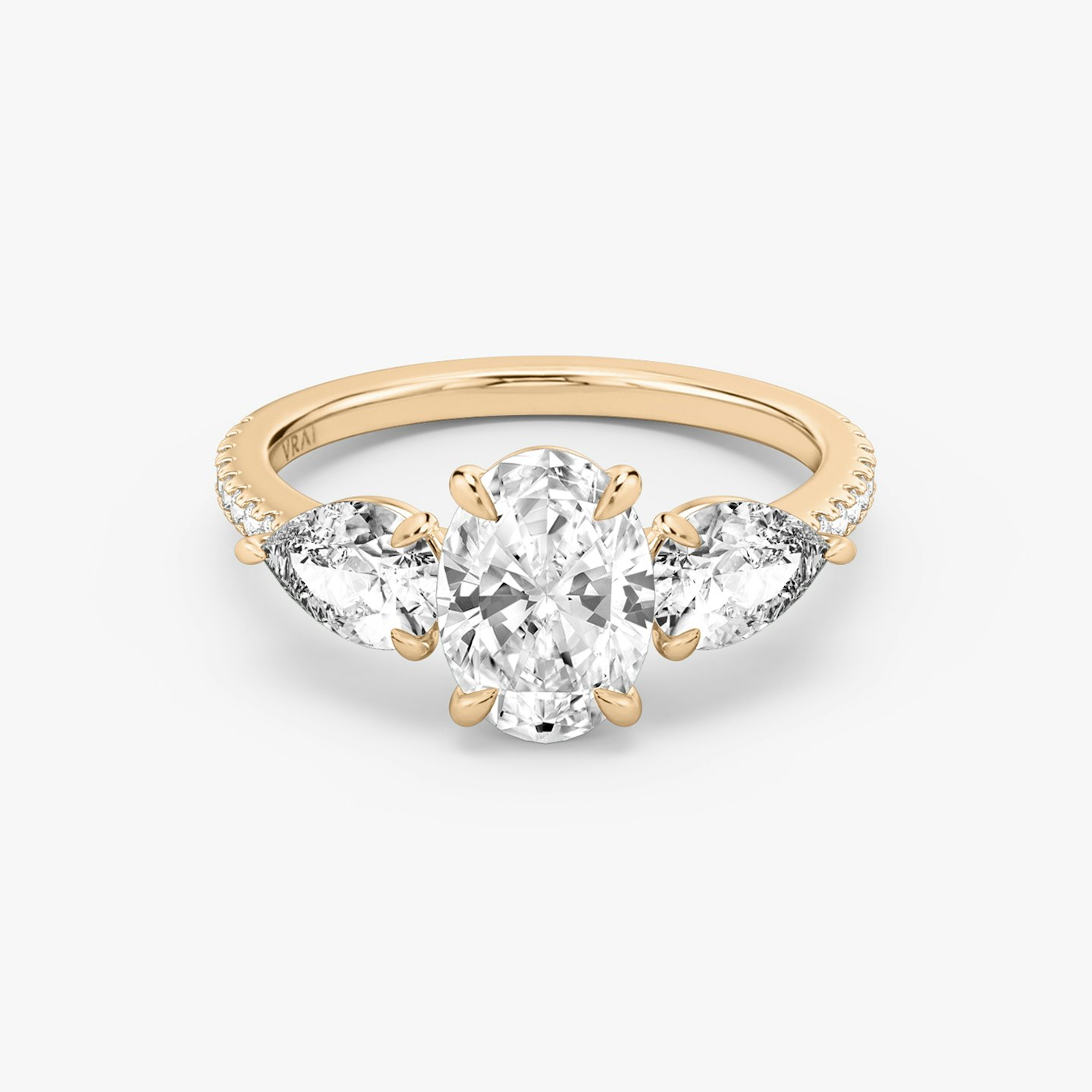 Three Stone Engagement Ring Closeup image of Three Stone Engagement Ring