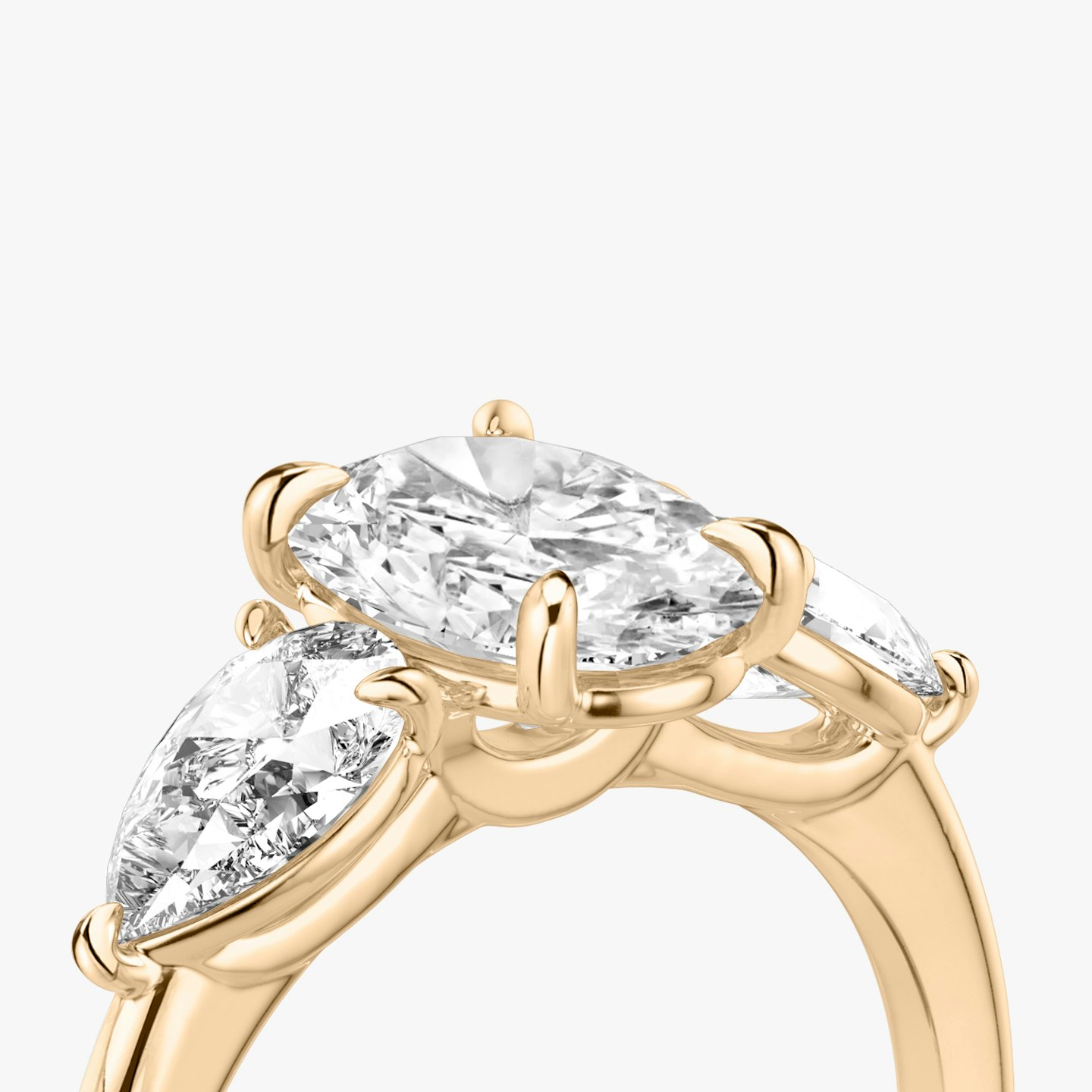 Three Stone Engagement Ring Closeup image of Three Stone Engagement Ring