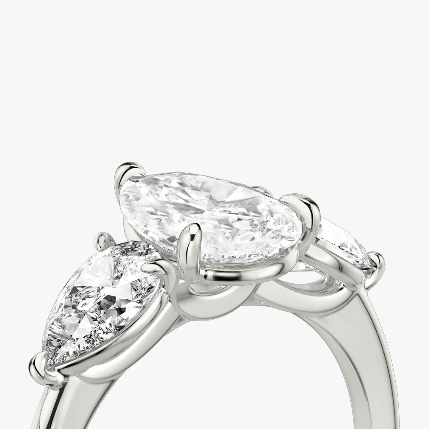 Three Stone Engagement Ring Closeup image of Three Stone Engagement Ring