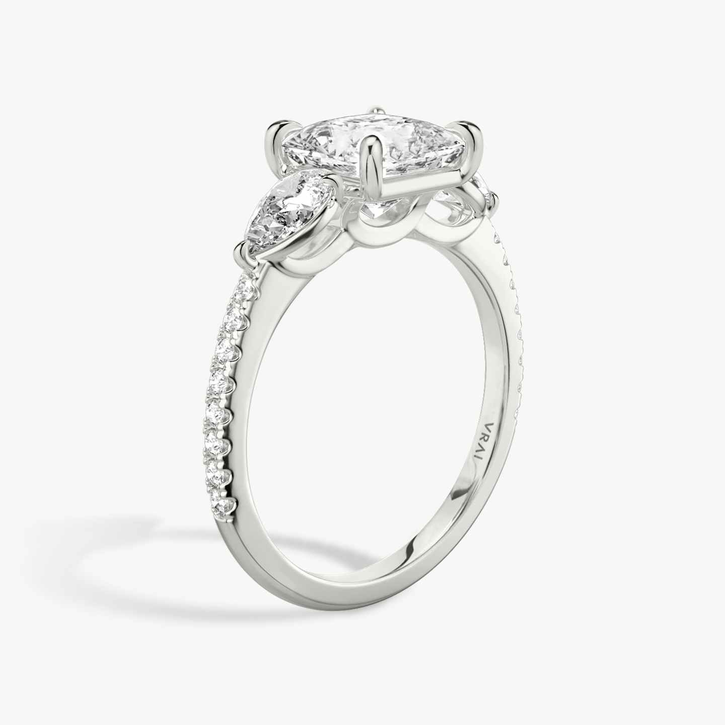 Three Stone Engagement Ring Closeup image of Three Stone Engagement Ring