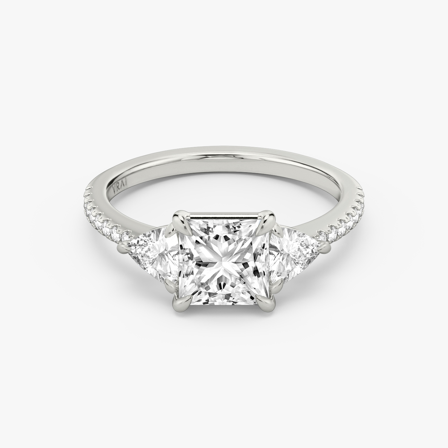 3 Stone Princess Cut Diamond Ring, Natural Diamonds 3.6 Ct H VS1 GIA –  Kingofjewelry.com