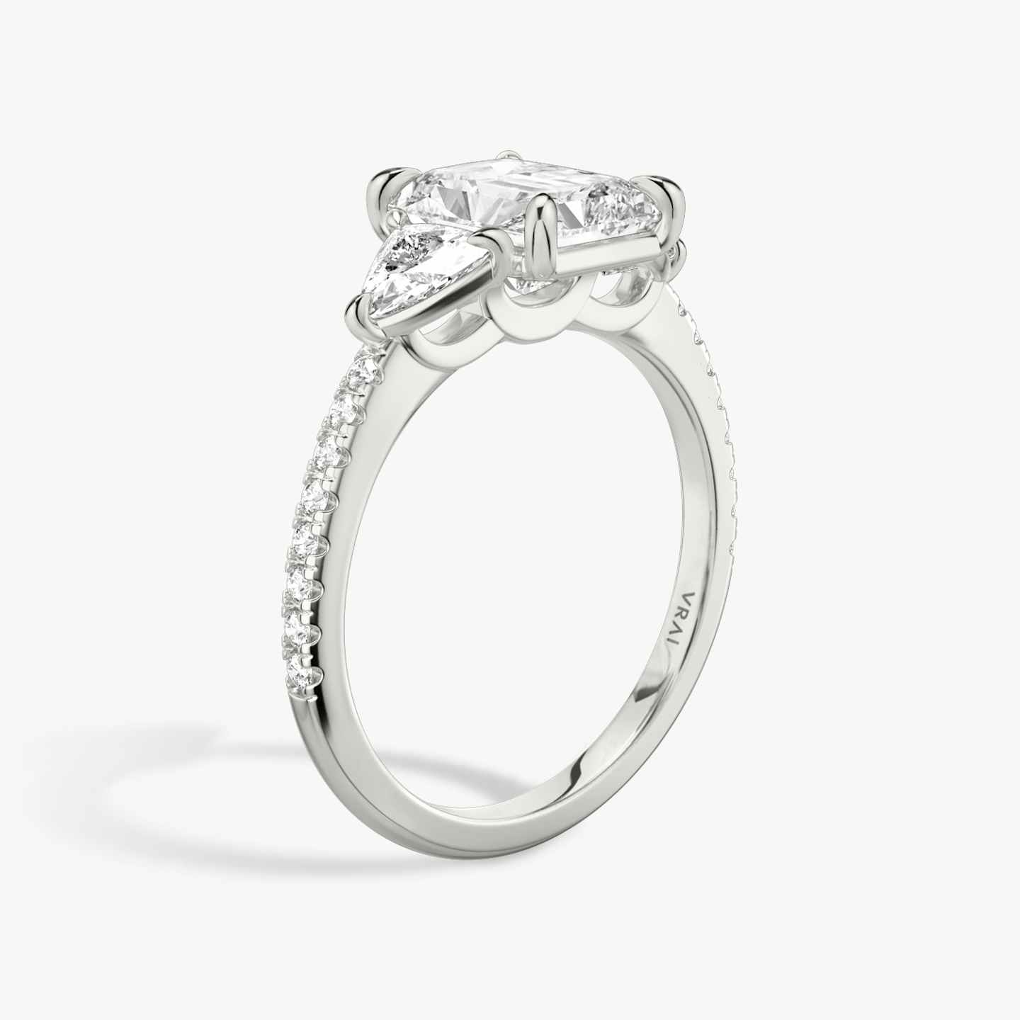 Three Stone Engagement Ring Closeup image of Three Stone Engagement Ring