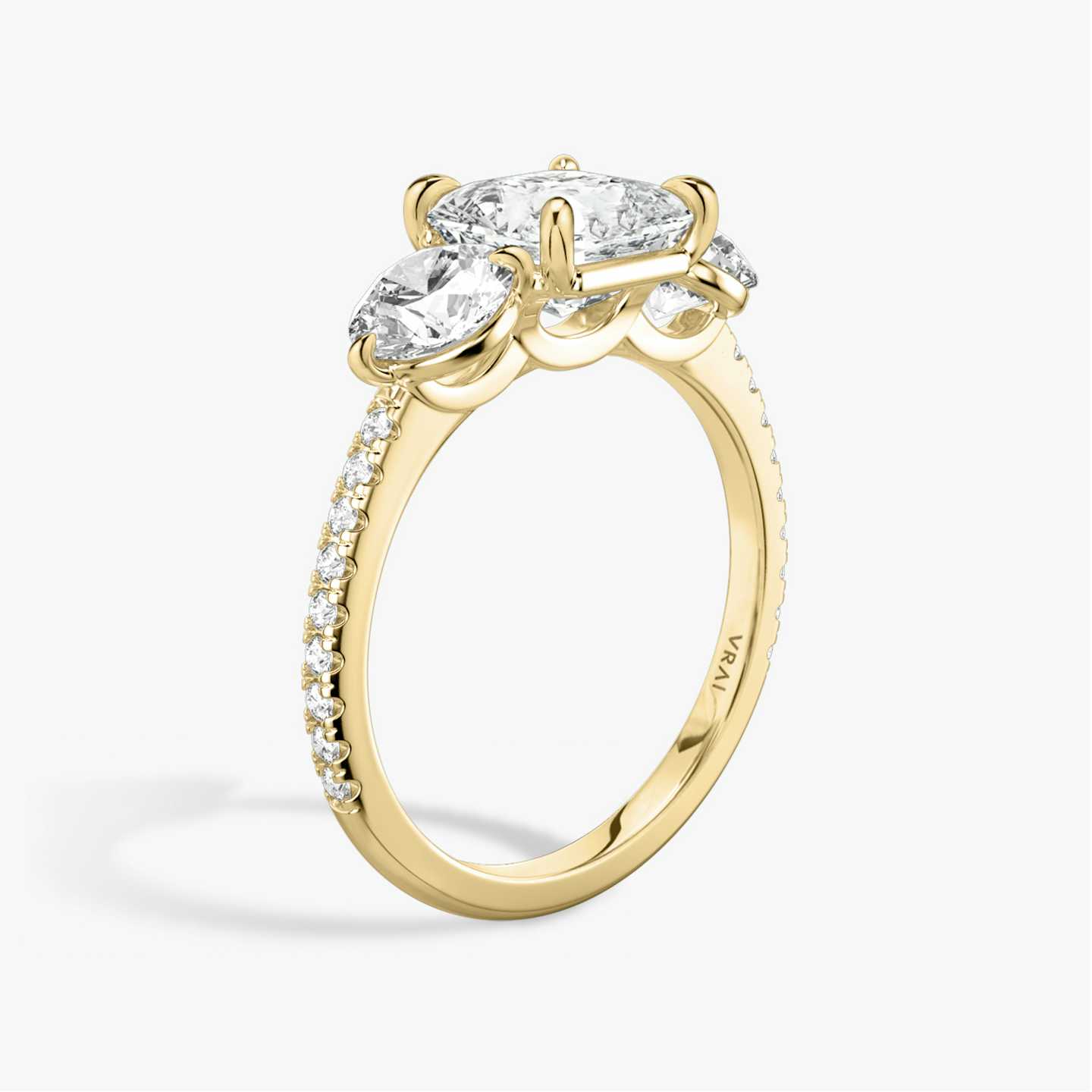 Three Stone Engagement Ring Closeup image of Three Stone Engagement Ring