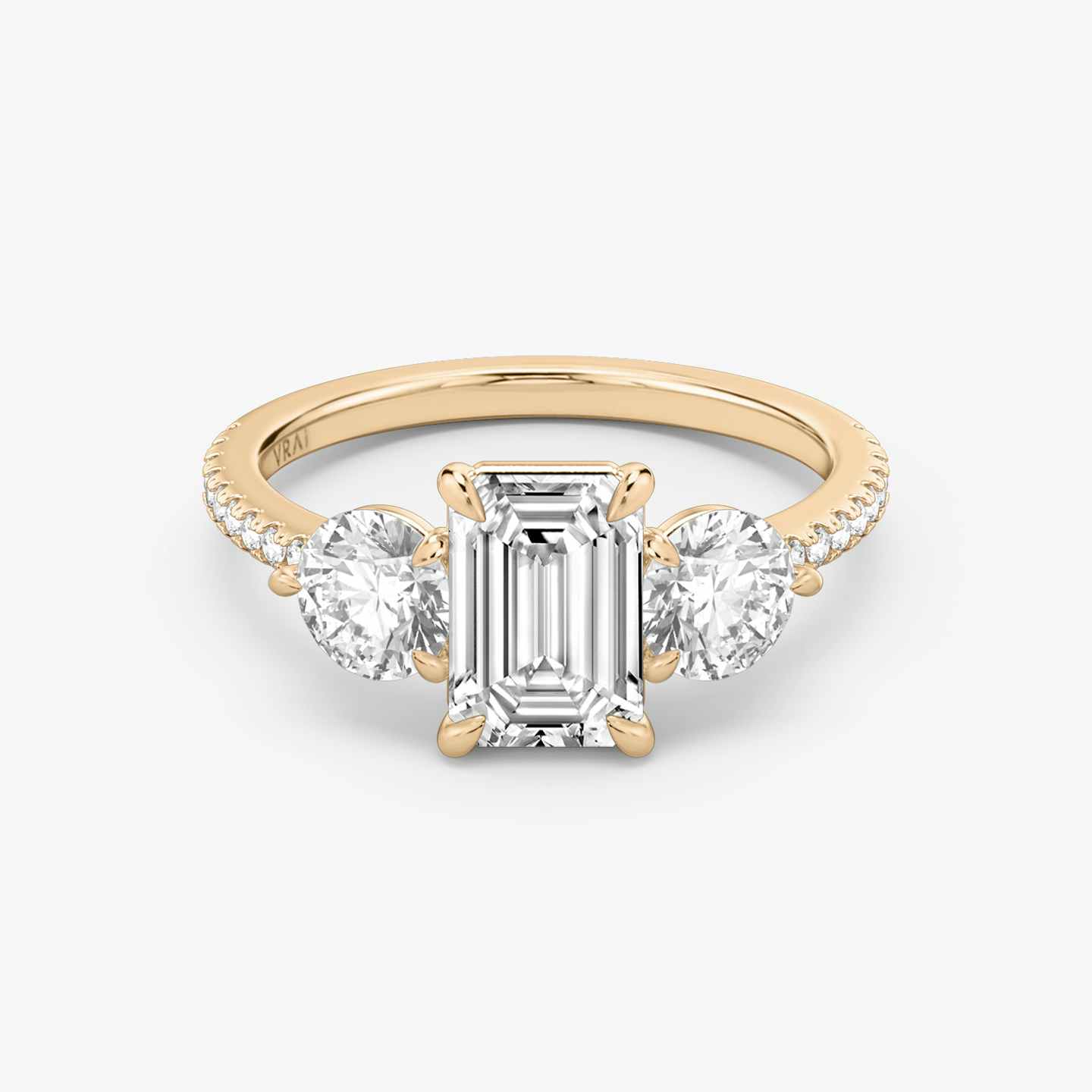 Three Stone Engagement Ring Closeup image of Three Stone Engagement Ring