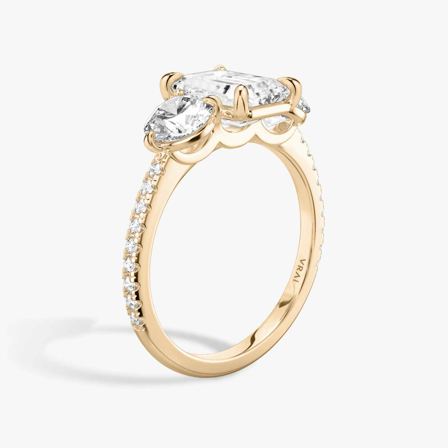 Three Stone Engagement Ring Closeup image of Three Stone Engagement Ring
