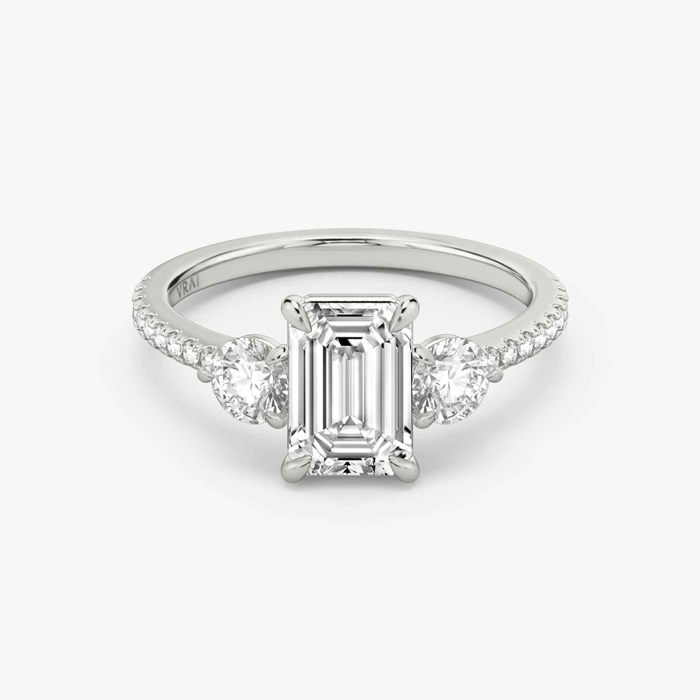 Three Stone Engagement Ring Closeup image of Three Stone Engagement Ring