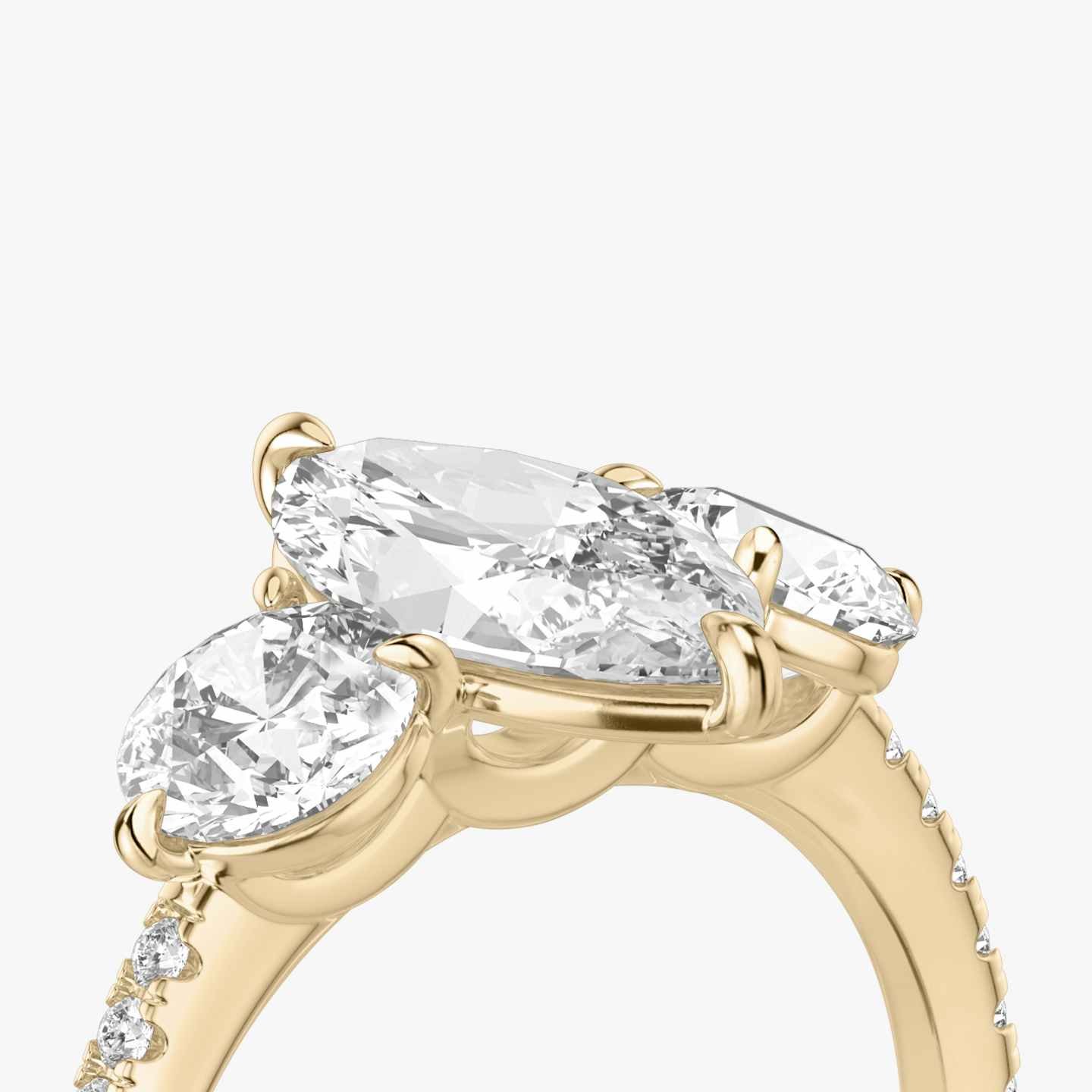 Three Stone Engagement Ring Closeup image of Three Stone Engagement Ring