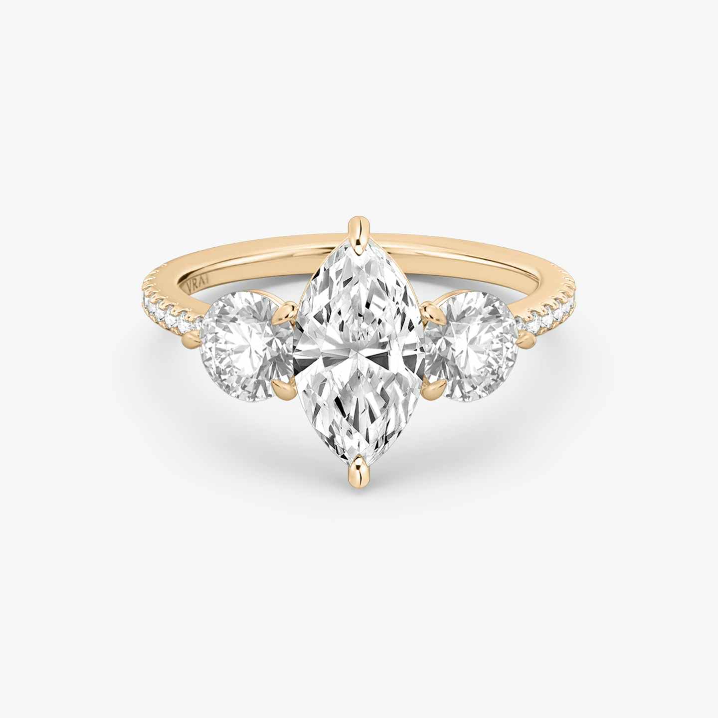 Three Stone Engagement Ring Closeup image of Three Stone Engagement Ring