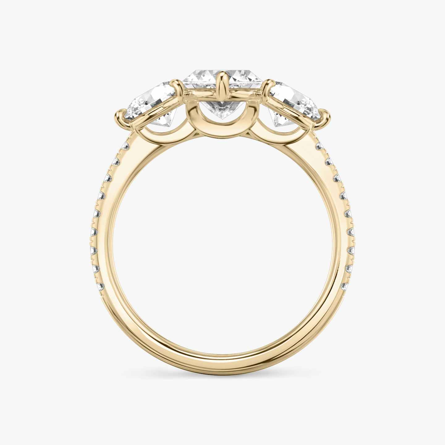 Three Stone Engagement Ring Closeup image of Three Stone Engagement Ring