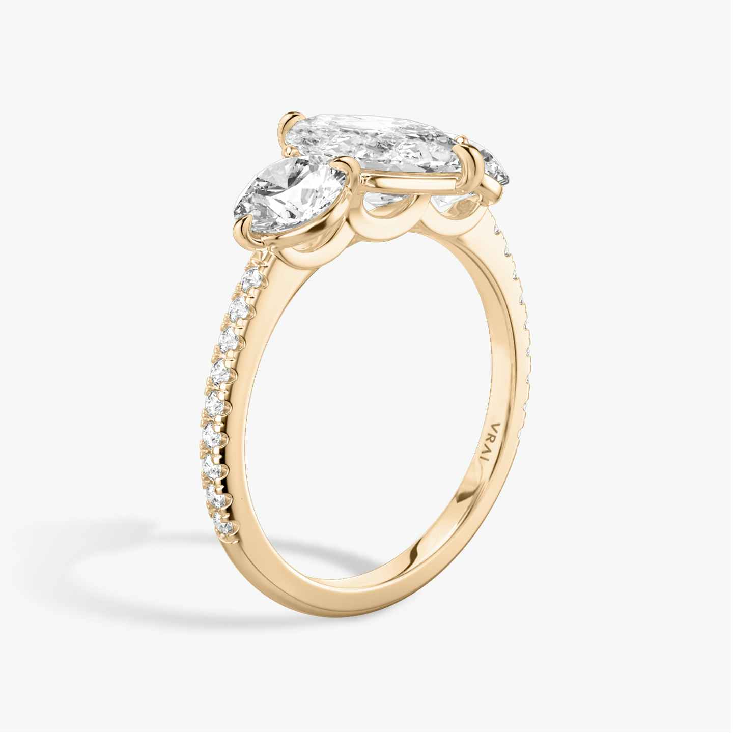 Three Stone Engagement Ring Closeup image of Three Stone Engagement Ring