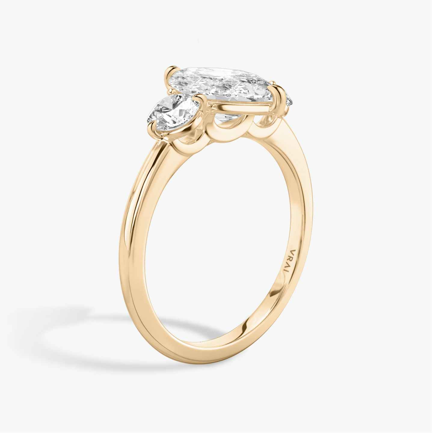 Three Stone Engagement Ring Closeup image of Three Stone Engagement Ring