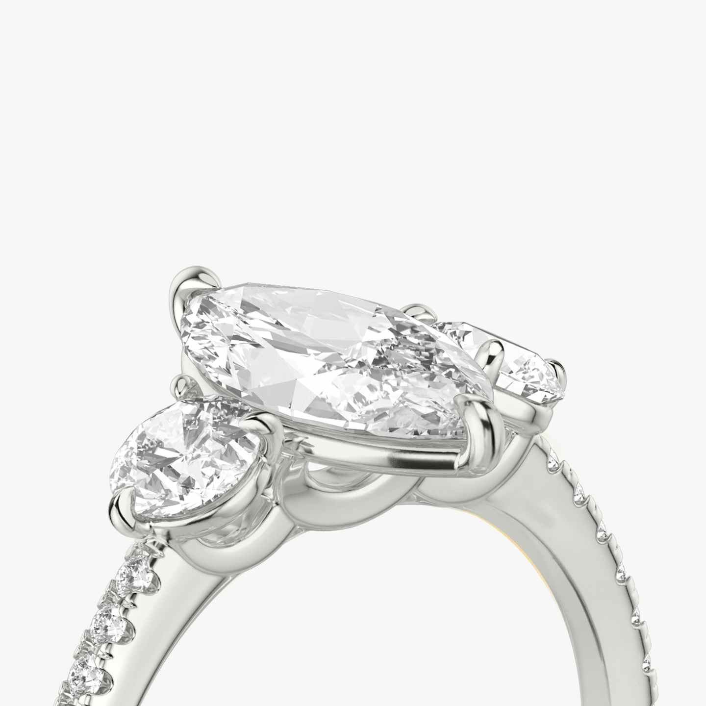 Three Stone Engagement Ring Closeup image of Three Stone Engagement Ring