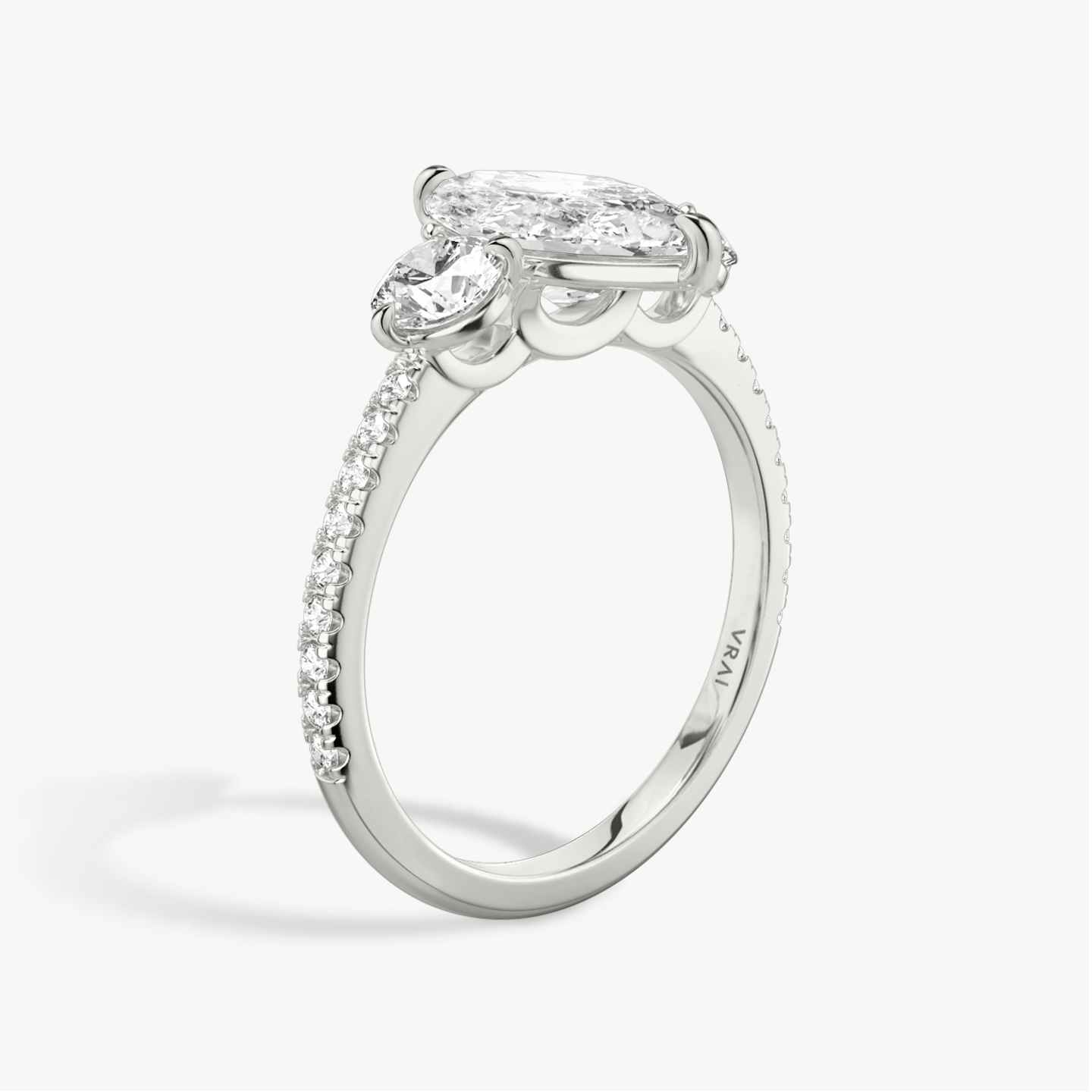 Three Stone Engagement Ring Closeup image of Three Stone Engagement Ring