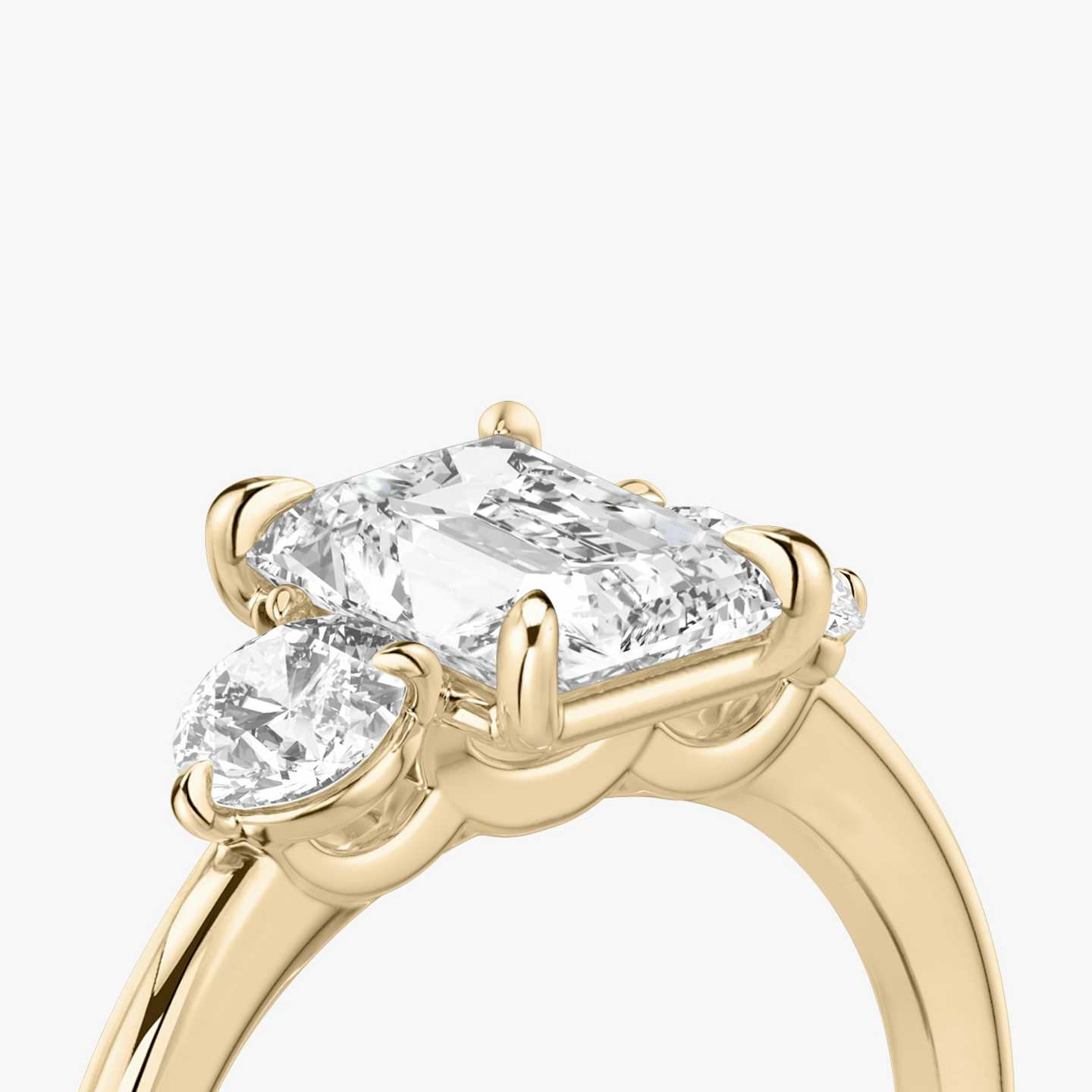Closeup image of Three Stone Engagement Ring