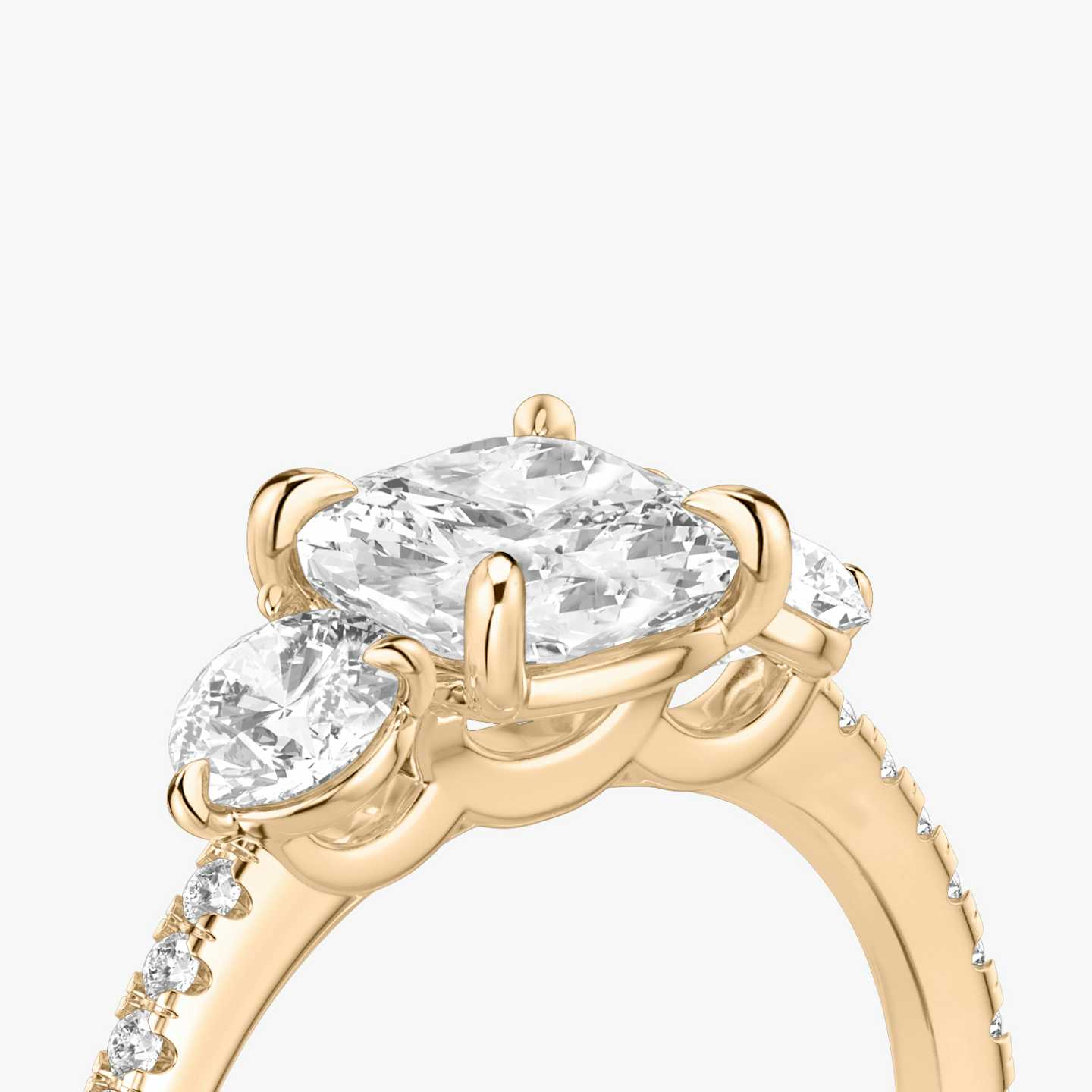 Three Stone Engagement Ring Closeup image of Three Stone Engagement Ring
