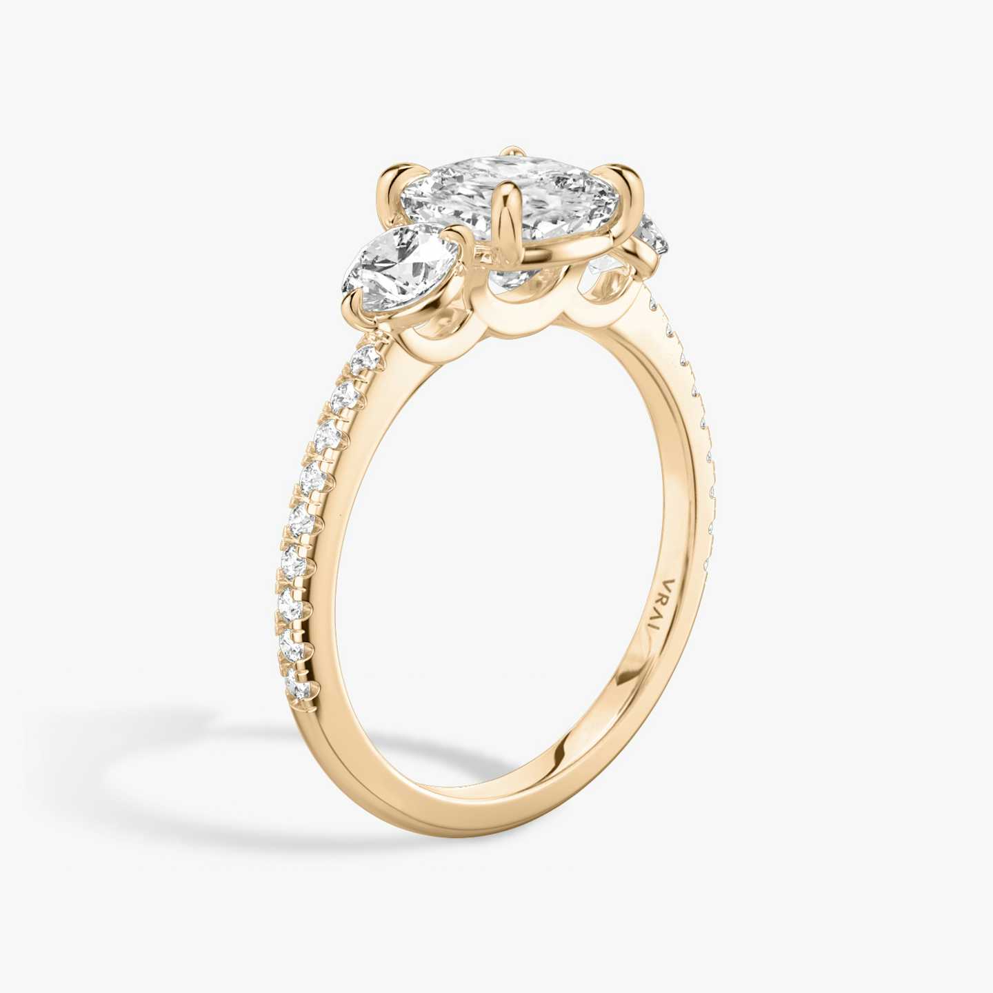 Three Stone Engagement Ring Closeup image of Three Stone Engagement Ring