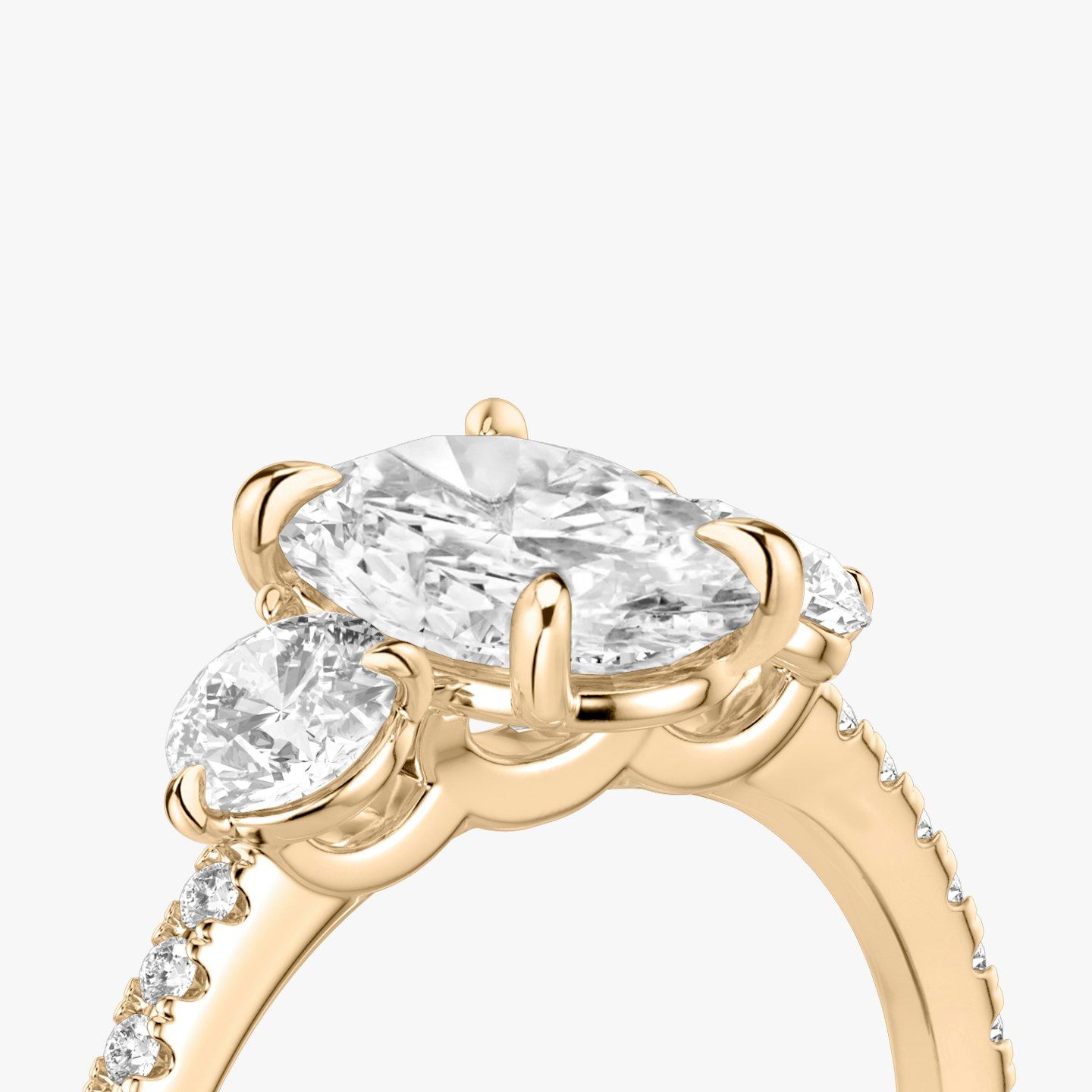 Three Stone Engagement Ring Closeup image of Three Stone Engagement Ring