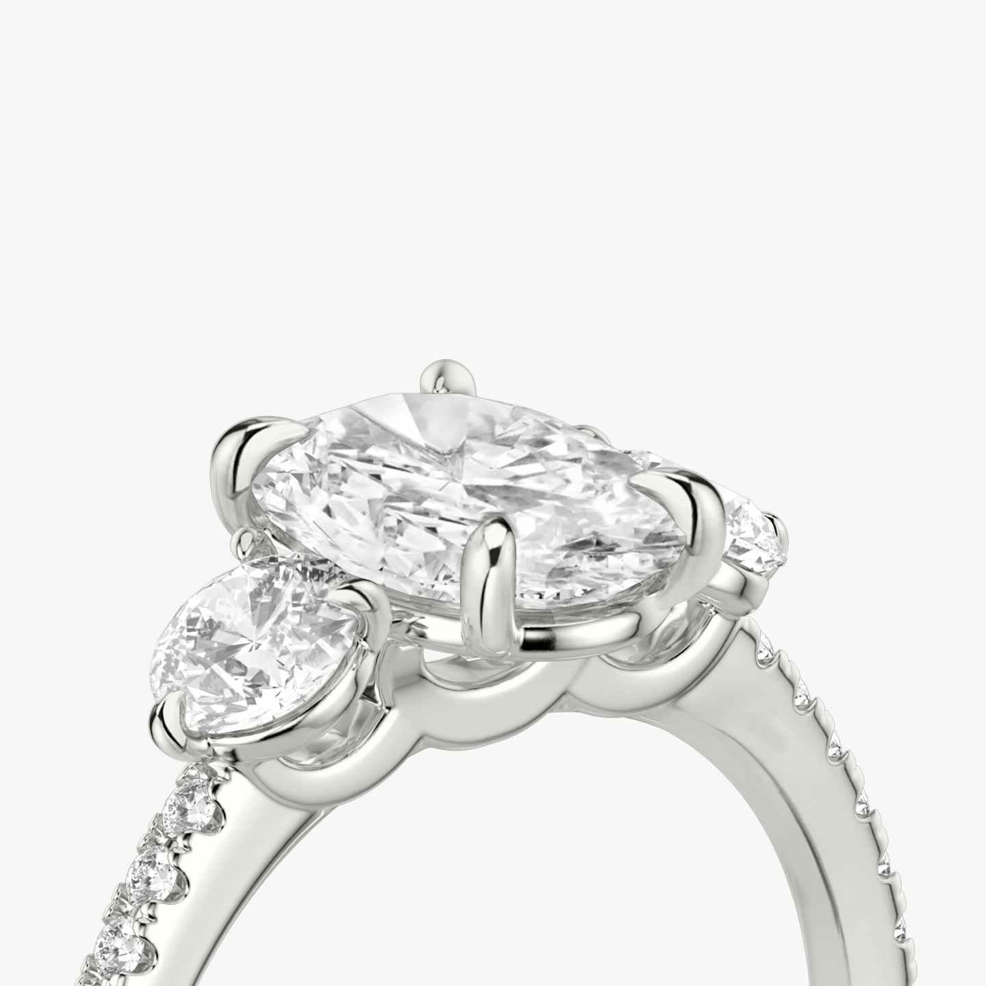 Three Stone Engagement Ring Closeup image of Three Stone Engagement Ring