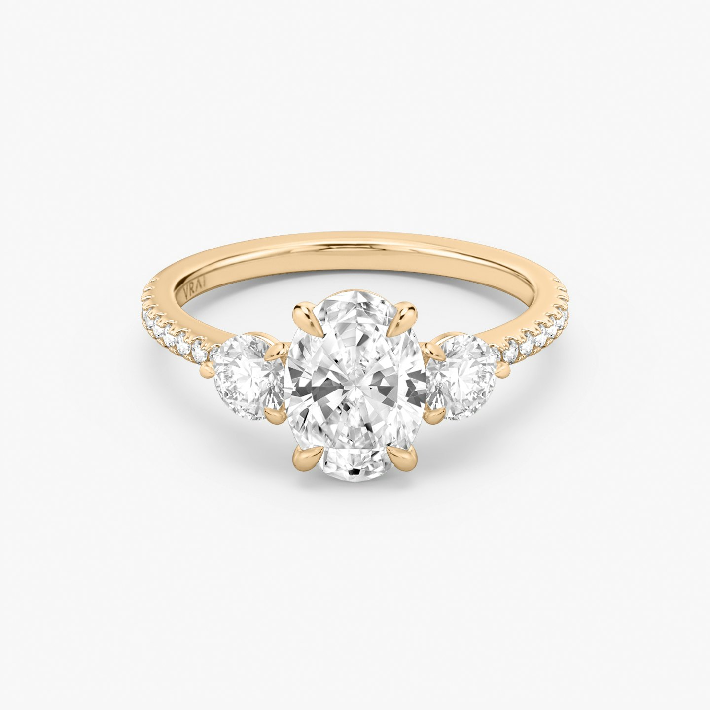 Three Stone Engagement Ring Closeup image of Three Stone Engagement Ring