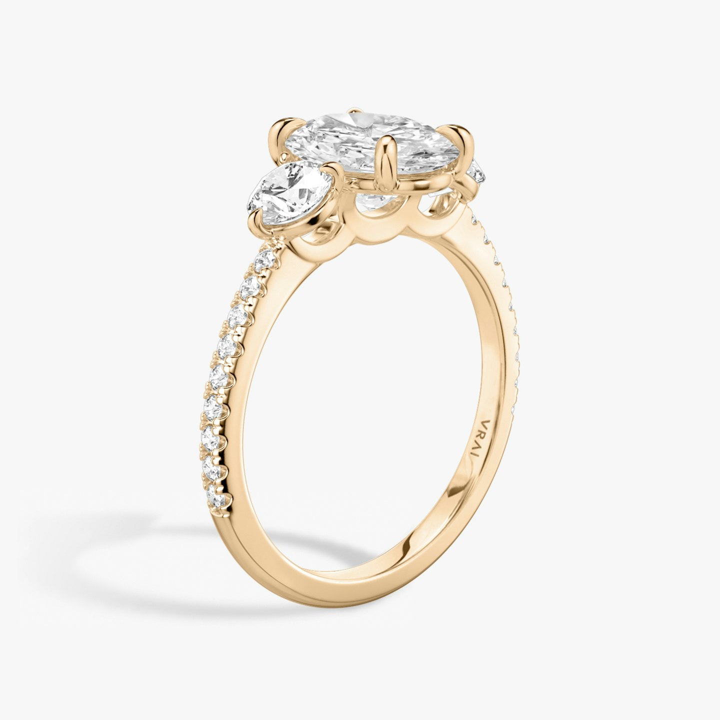 Three Stone Engagement Ring Closeup image of Three Stone Engagement Ring