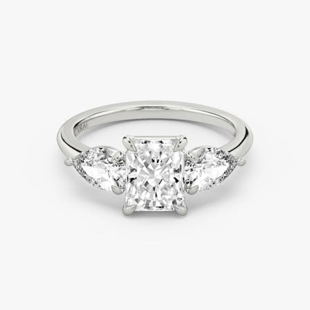 Three Stone Radiant Diamond Ring