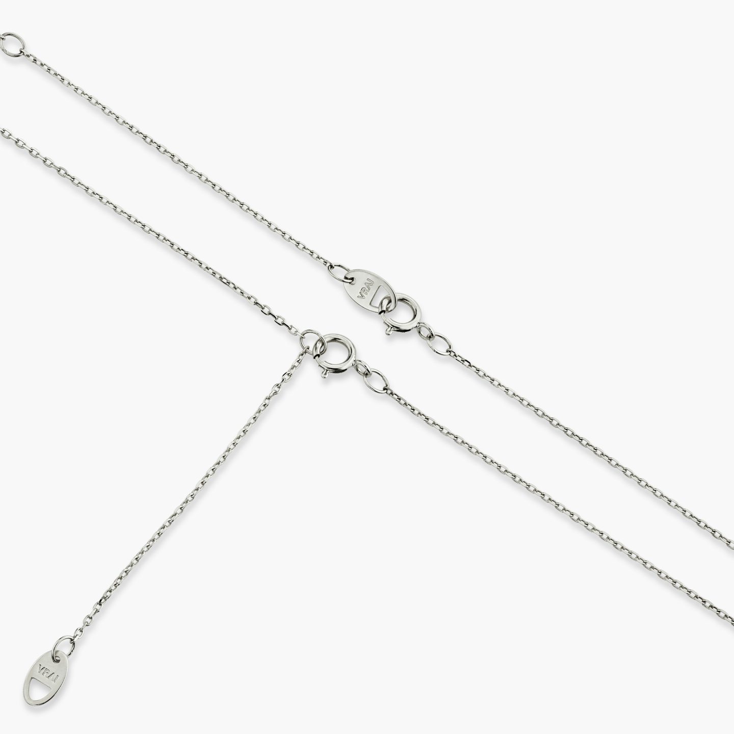 Pavé Necklace | 14k | 18k White Gold | Chain length: 16-18 | Pavé cluster: Pavé Cushion