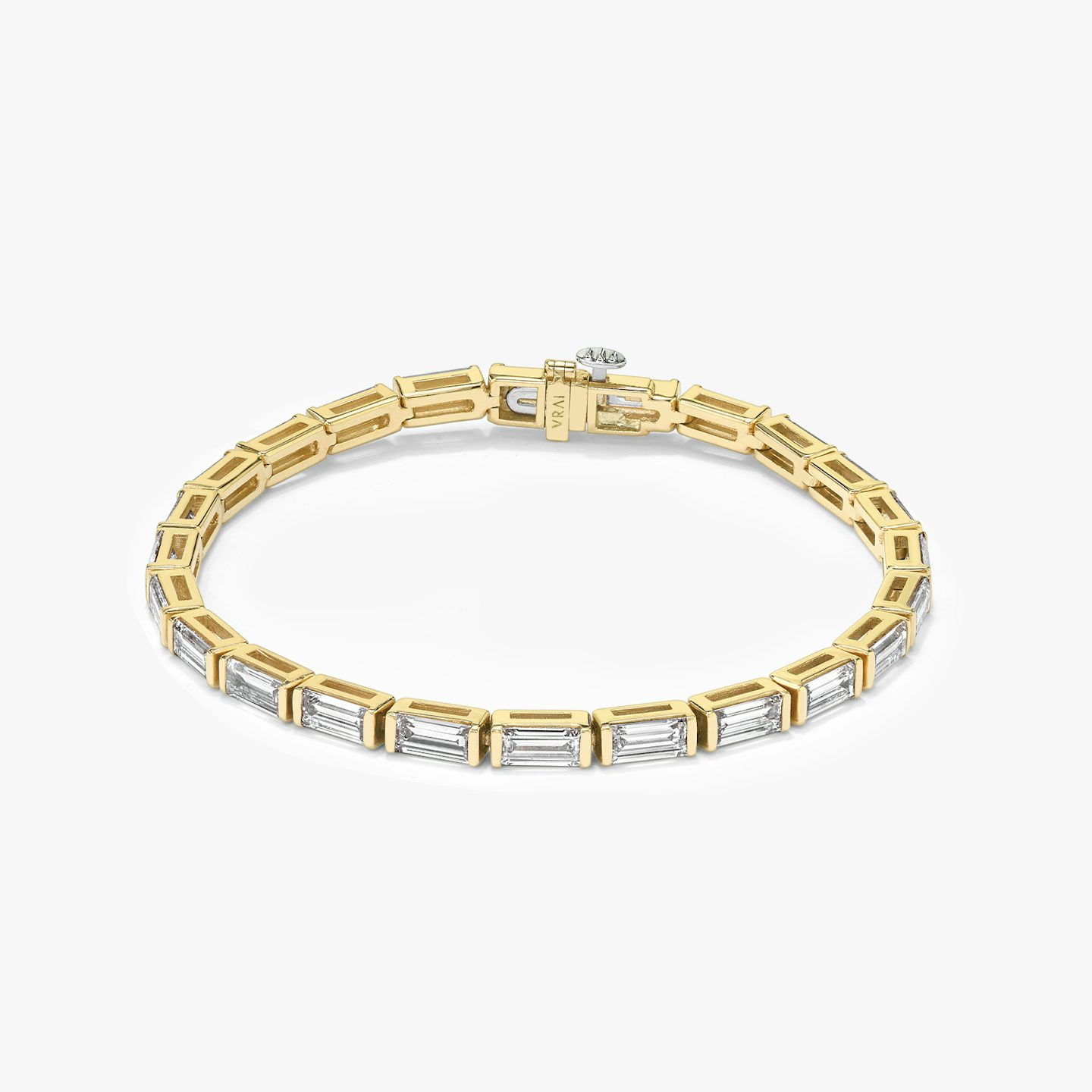Tennis Bracelet | Baguette | 14k | 18k Yellow Gold | Chain length: 7