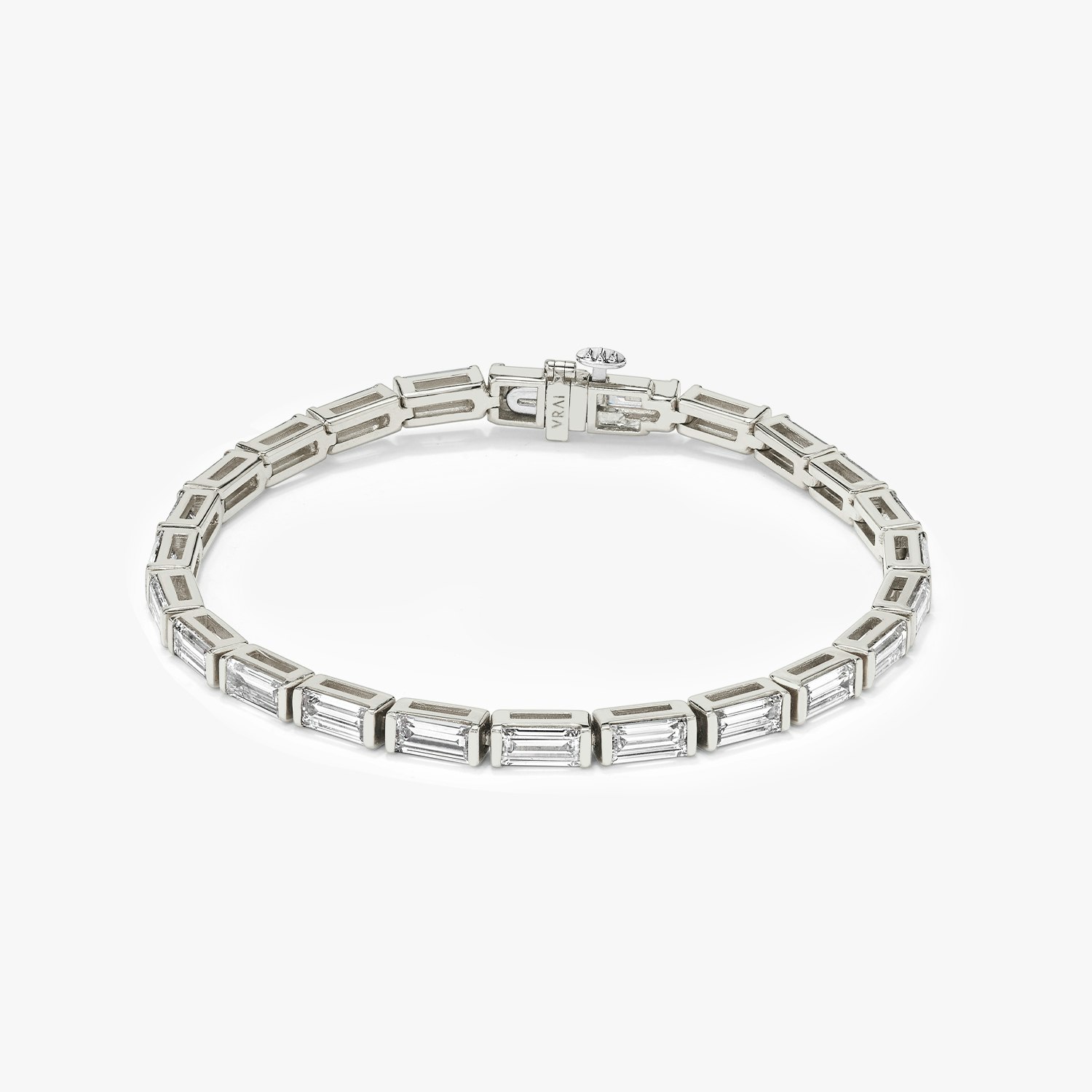 VRAI Baguette Tennis Bracelets | 14k White Gold