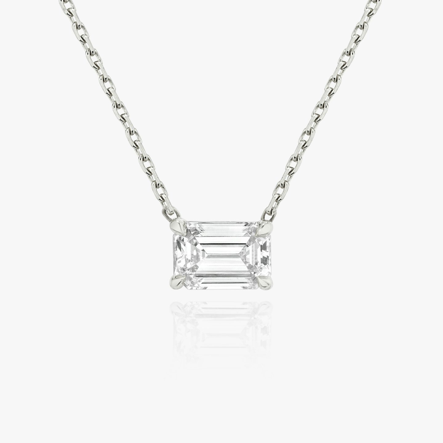 VRAI Solitaire Necklace | Emerald | 14k | 18k White Gold | Carat weight: 1/4