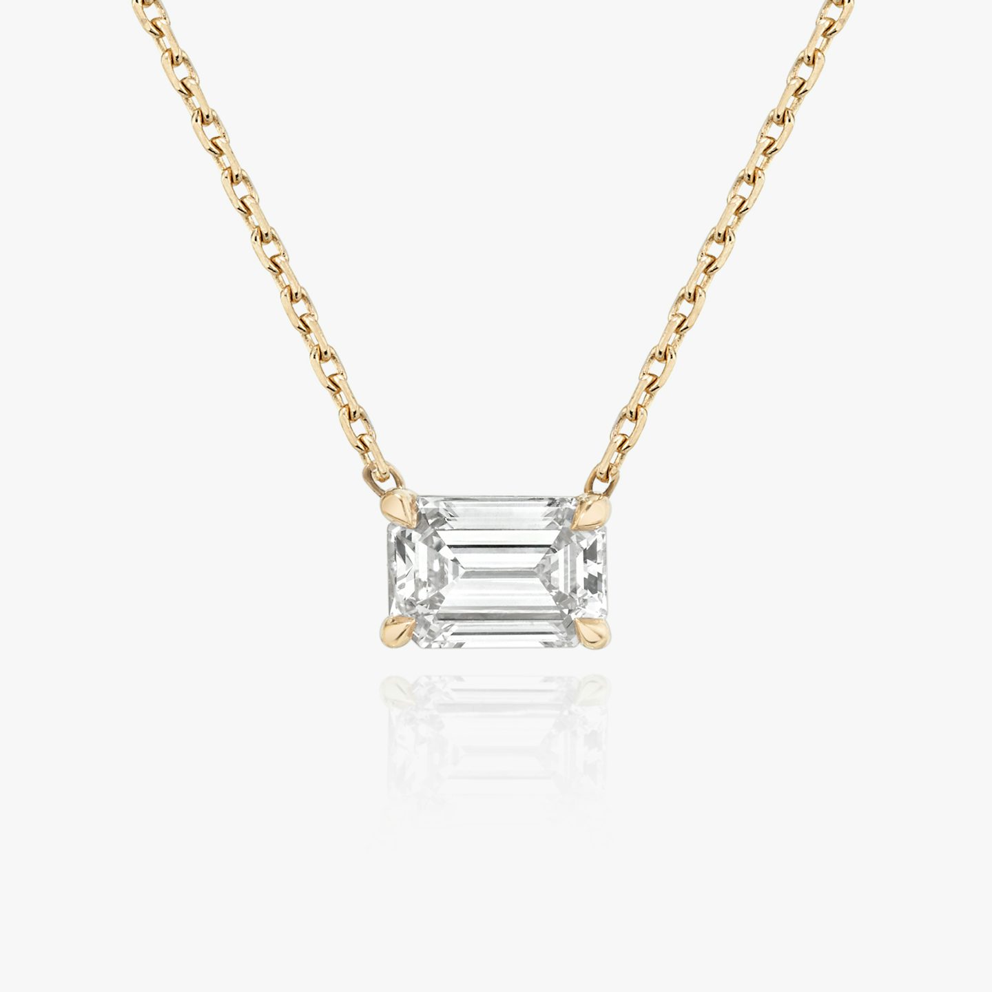 VRAI Solitaire Necklace | Emerald | 14k | 14k Rose Gold | Carat weight: See full inventory