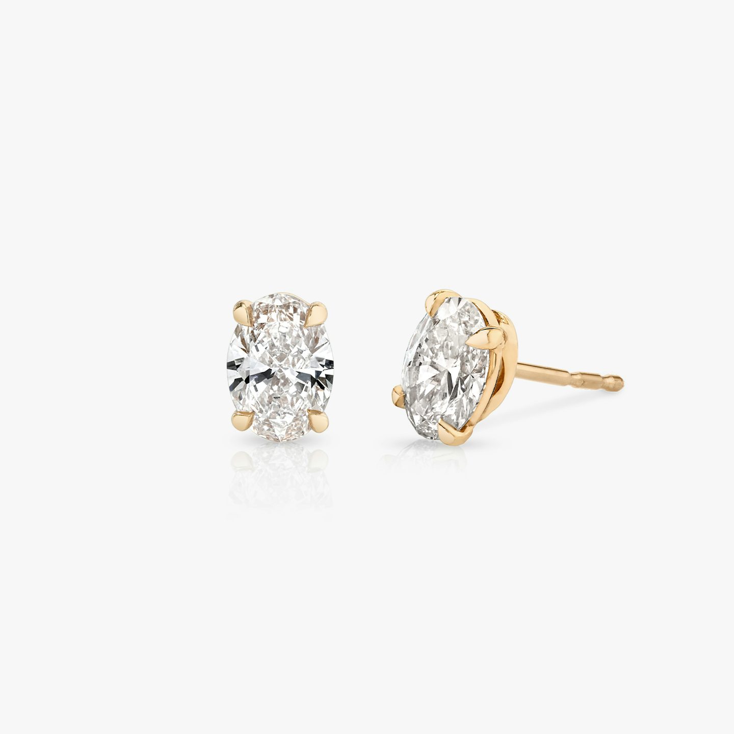 VRAI Solitaire Stud | Oval | 14k | 14k Rose Gold | Carat weight: 1/2