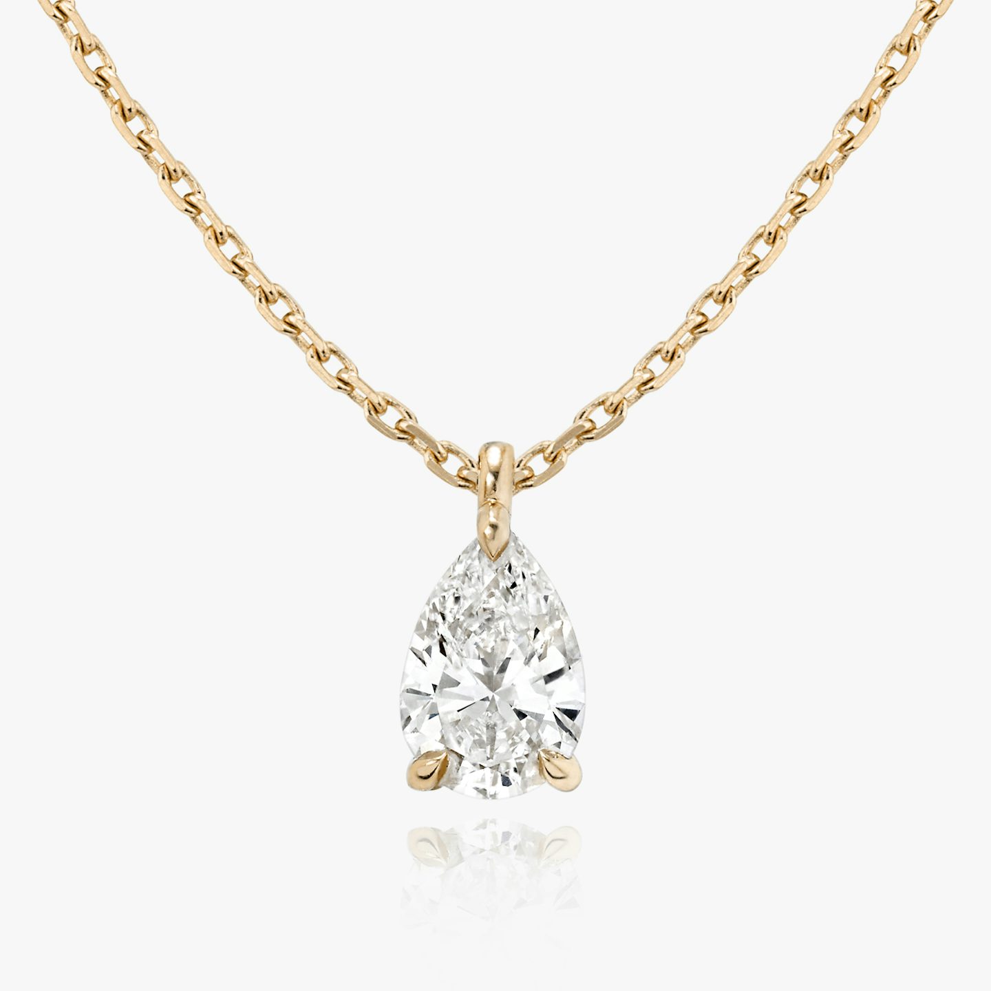 VRAI Solitaire Pendant | Pear | 14k | 14k Rose Gold | Carat weight: See full inventory