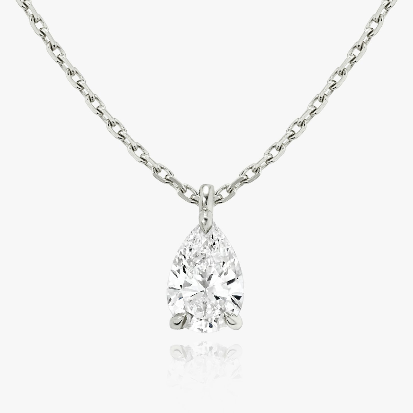 VRAI Solitaire Pendant | Pear | 14k | 18k White Gold | Carat weight: 1