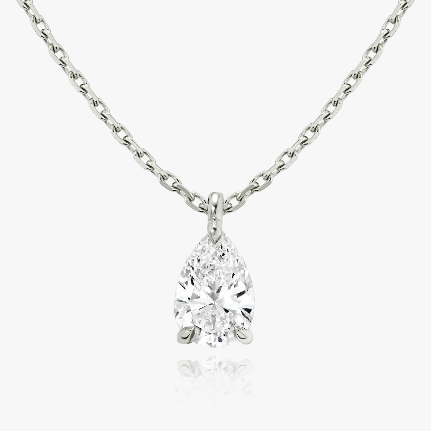 VRAI Solitaire Pendant | Pear | 14k | 18k White Gold | Carat weight: 1/2