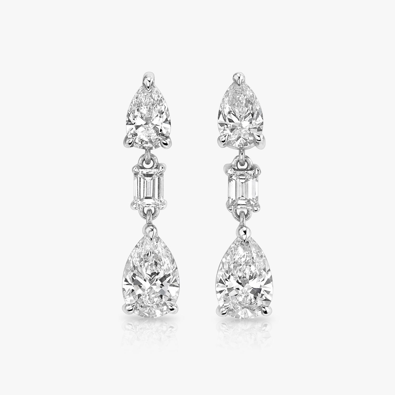 VRAI Del Sol Drop Earrings | 14K White Gold